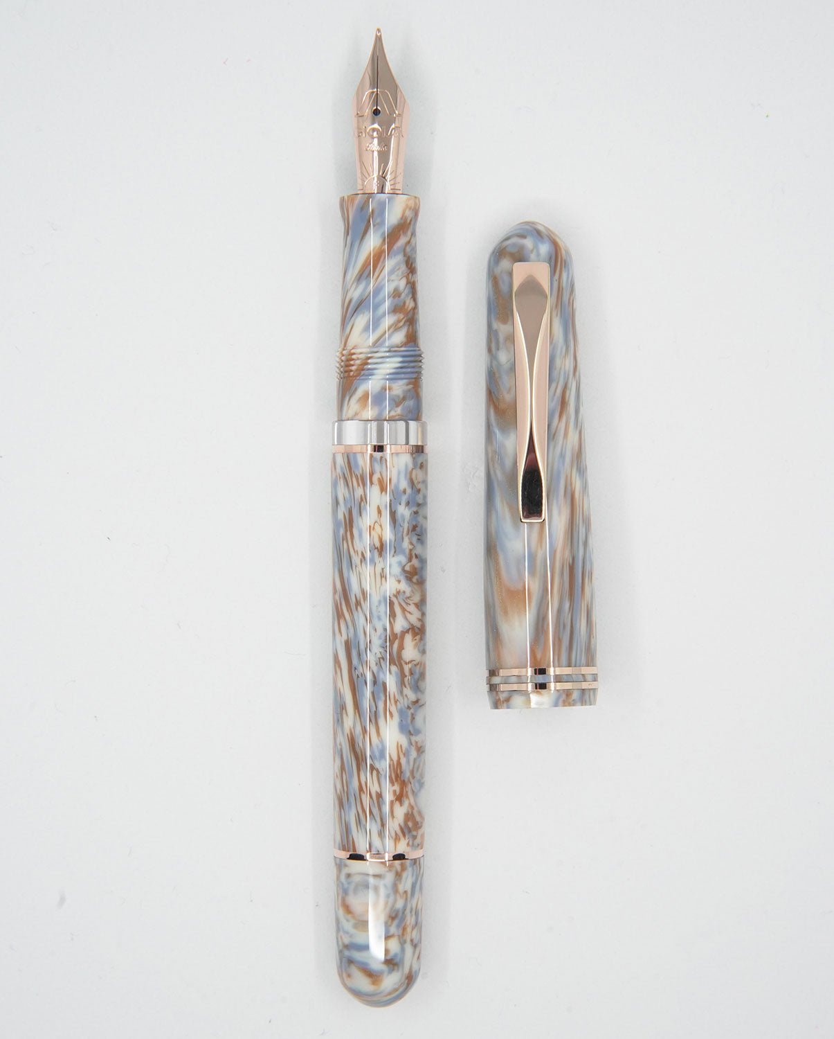 Gioia Métis Cappuccino rose gold fountain pen - Fontoplumo