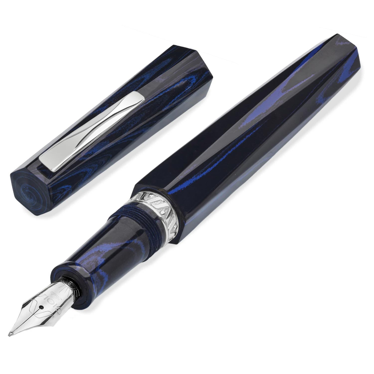 Gioia Sephora Nuit silver fountain pen - Fontoplumo