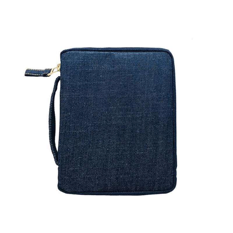 Kyokuhaku pen case for 10 pens Denim - Fontoplumo