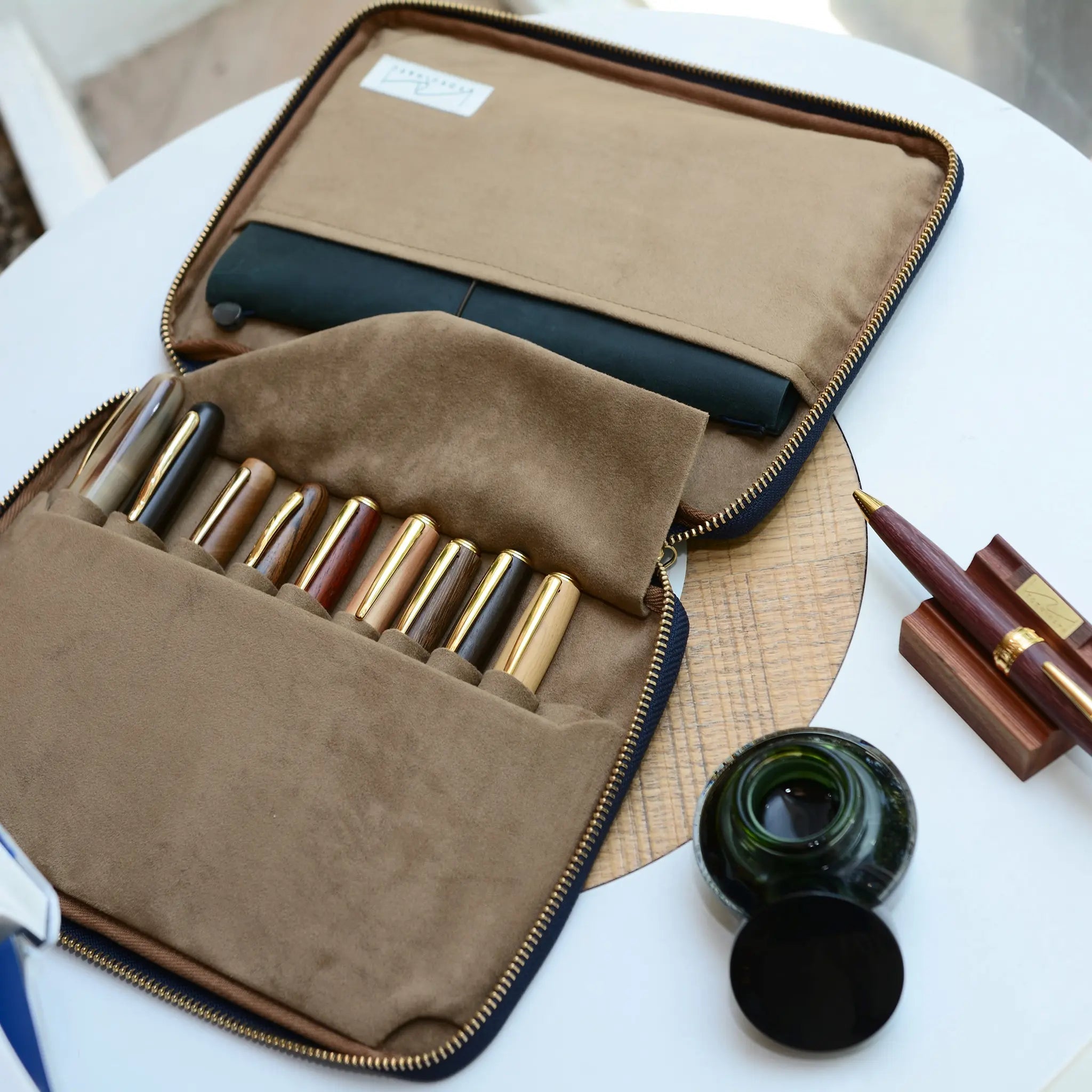 Kyokuhaku Pen Pouch for 10 pens Rippling Waters - Fontoplumo