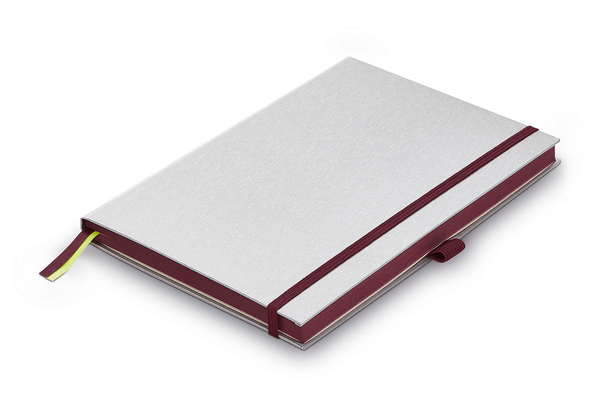 LAMY Notebook A6 hardcover with brushed metal look cover - Fontoplumo