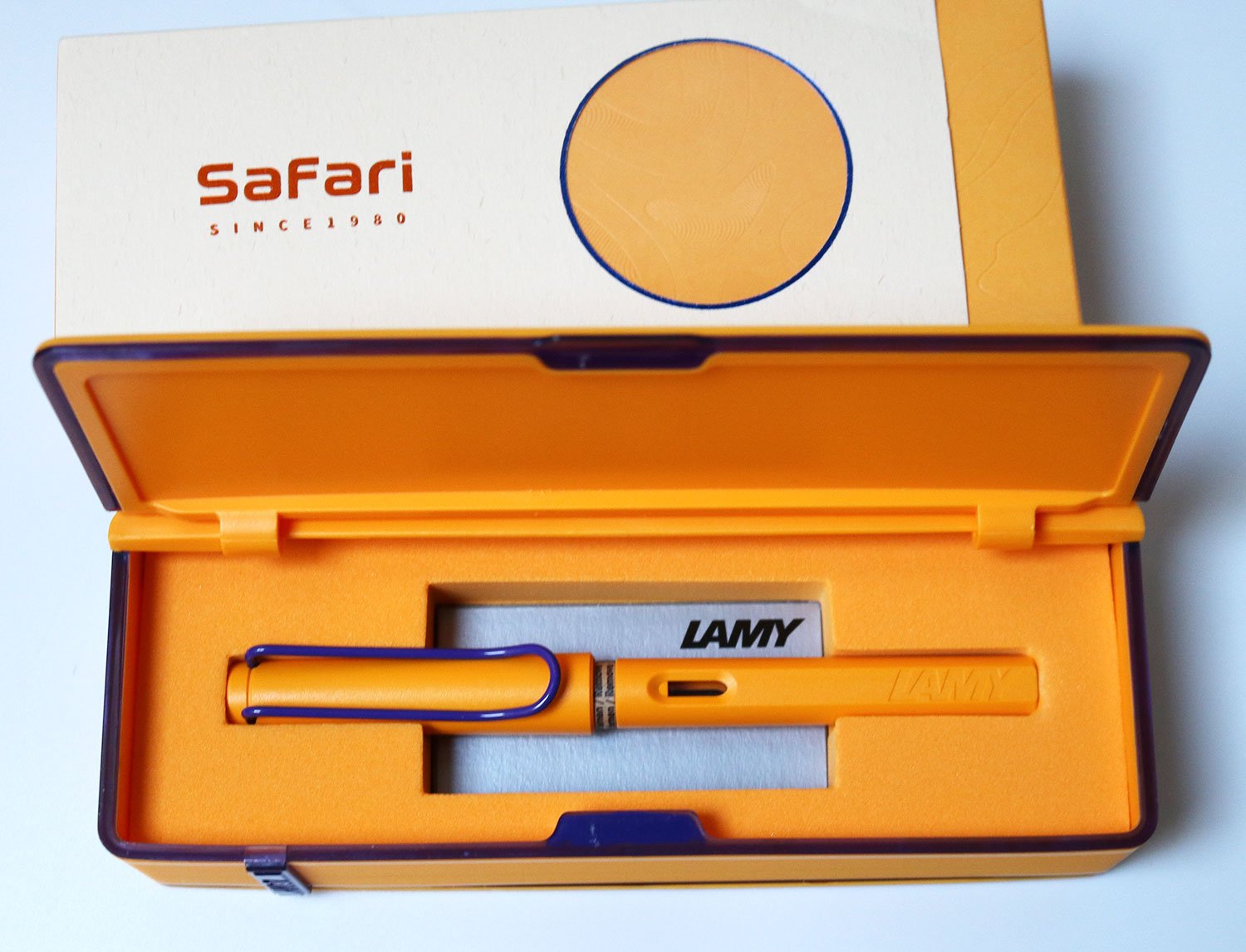 LAMY safari Candy Mango with purple clip - Fontoplumo