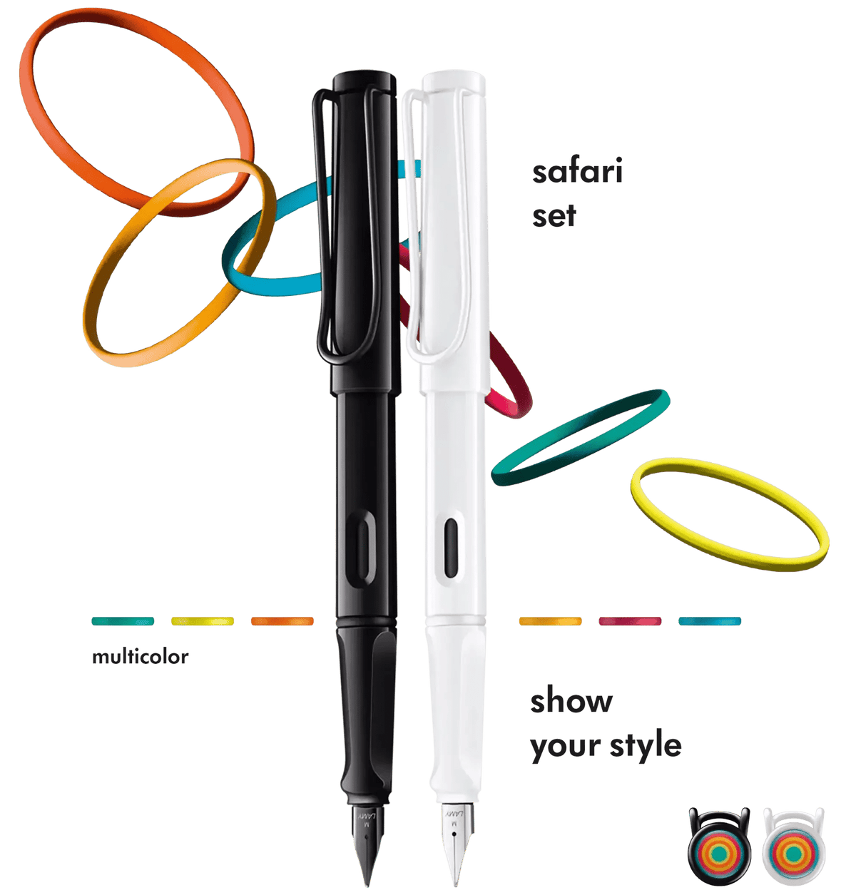 LAMY safari multicolor Set fountain pens - Fontoplumo