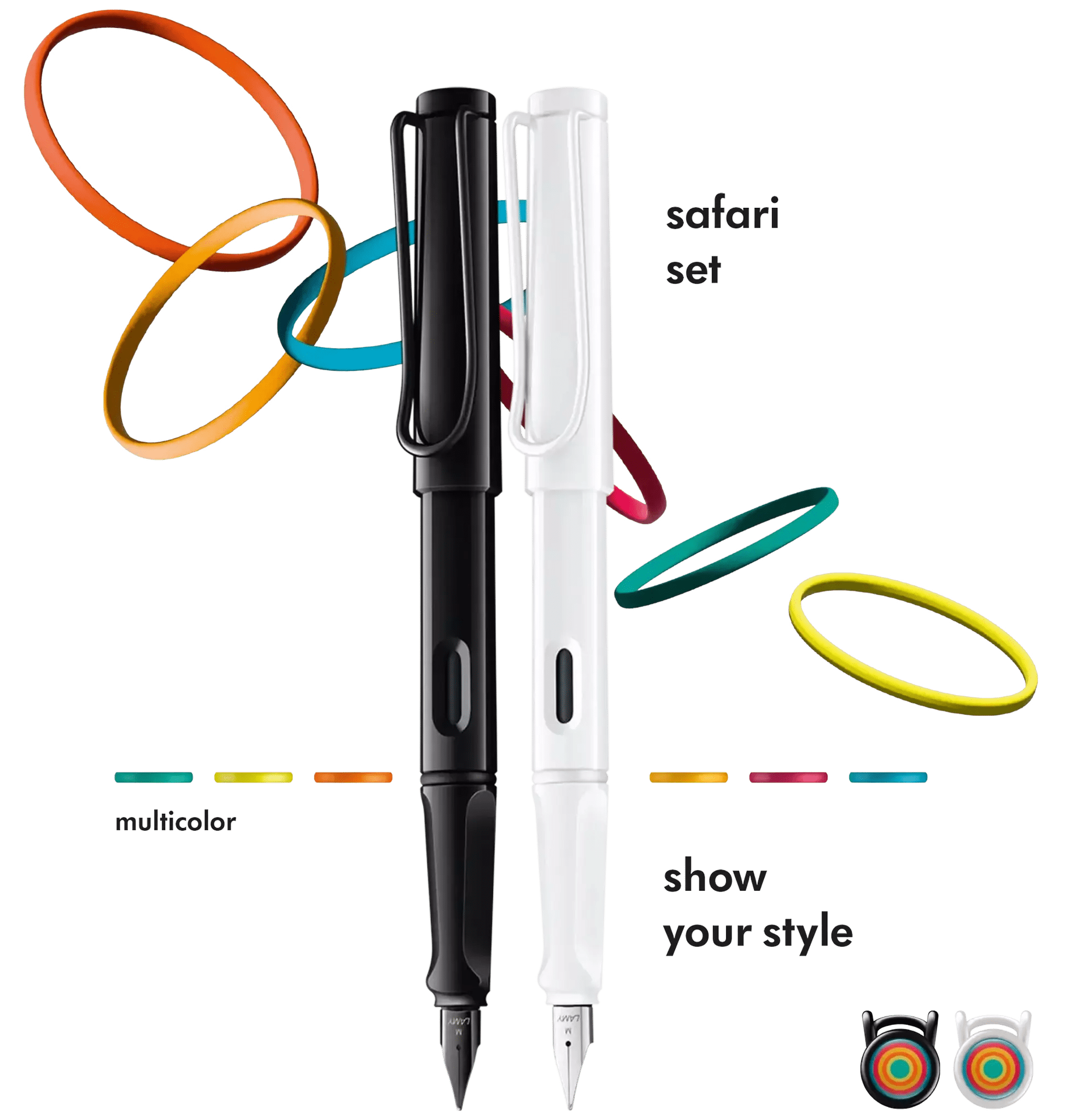 LAMY safari multicolor Set fountain pens - Fontoplumo