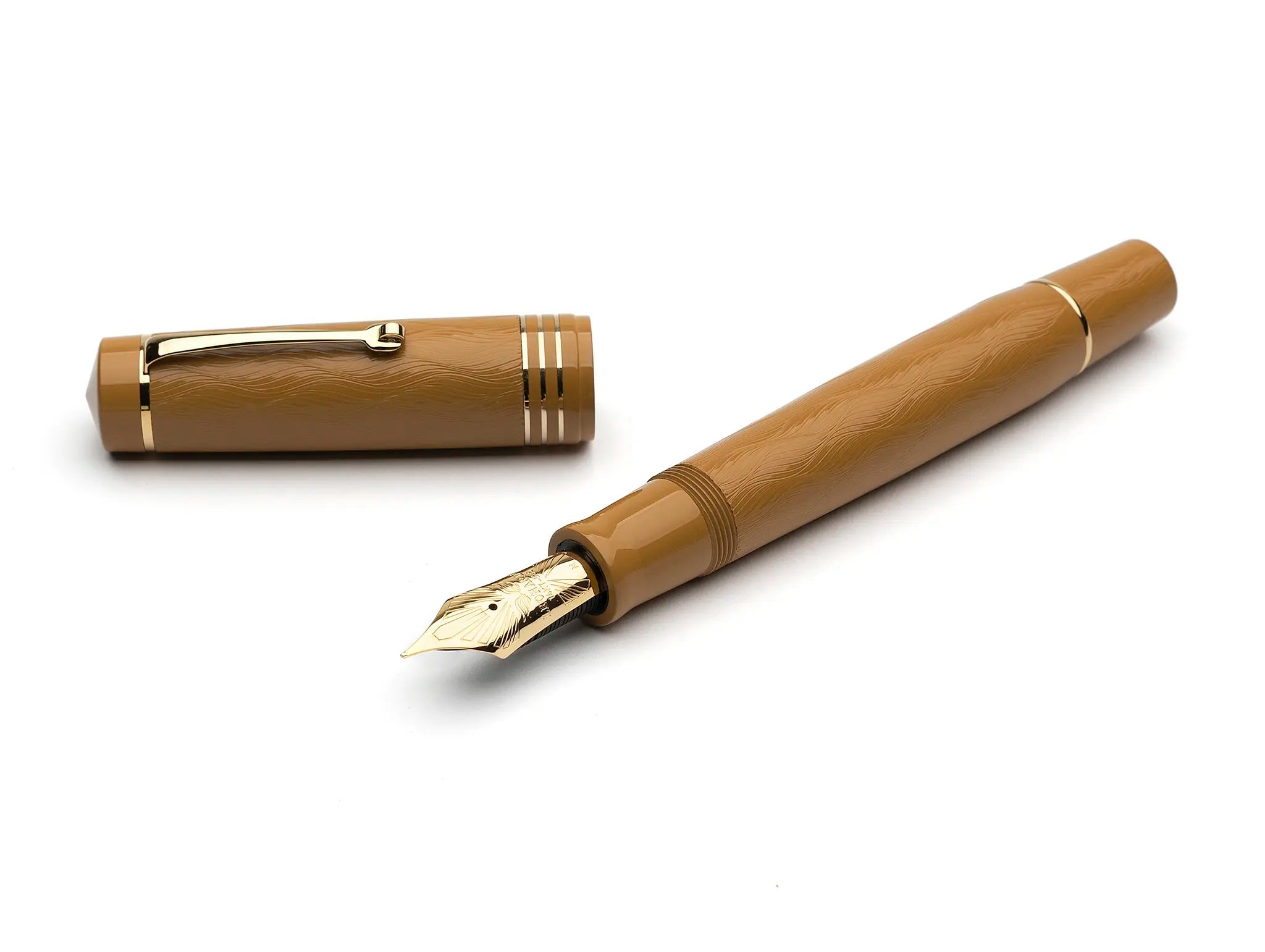 Leonardo Audace Art Nouveau mustard yellow fountain pen - Fontoplumo