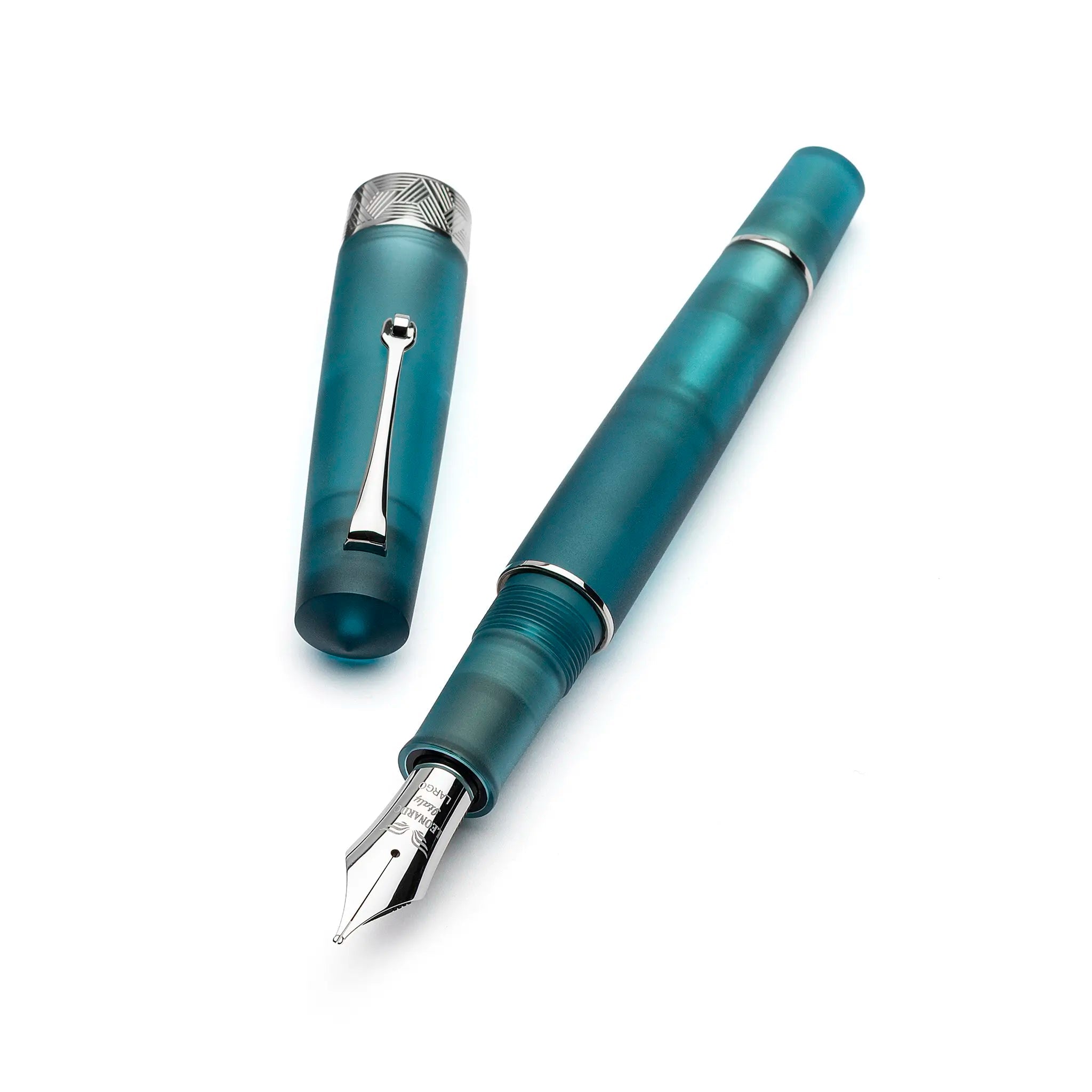 Leonardo Momento Zero Grande Pura Frosted Petrol fountain pen - Fontoplumo