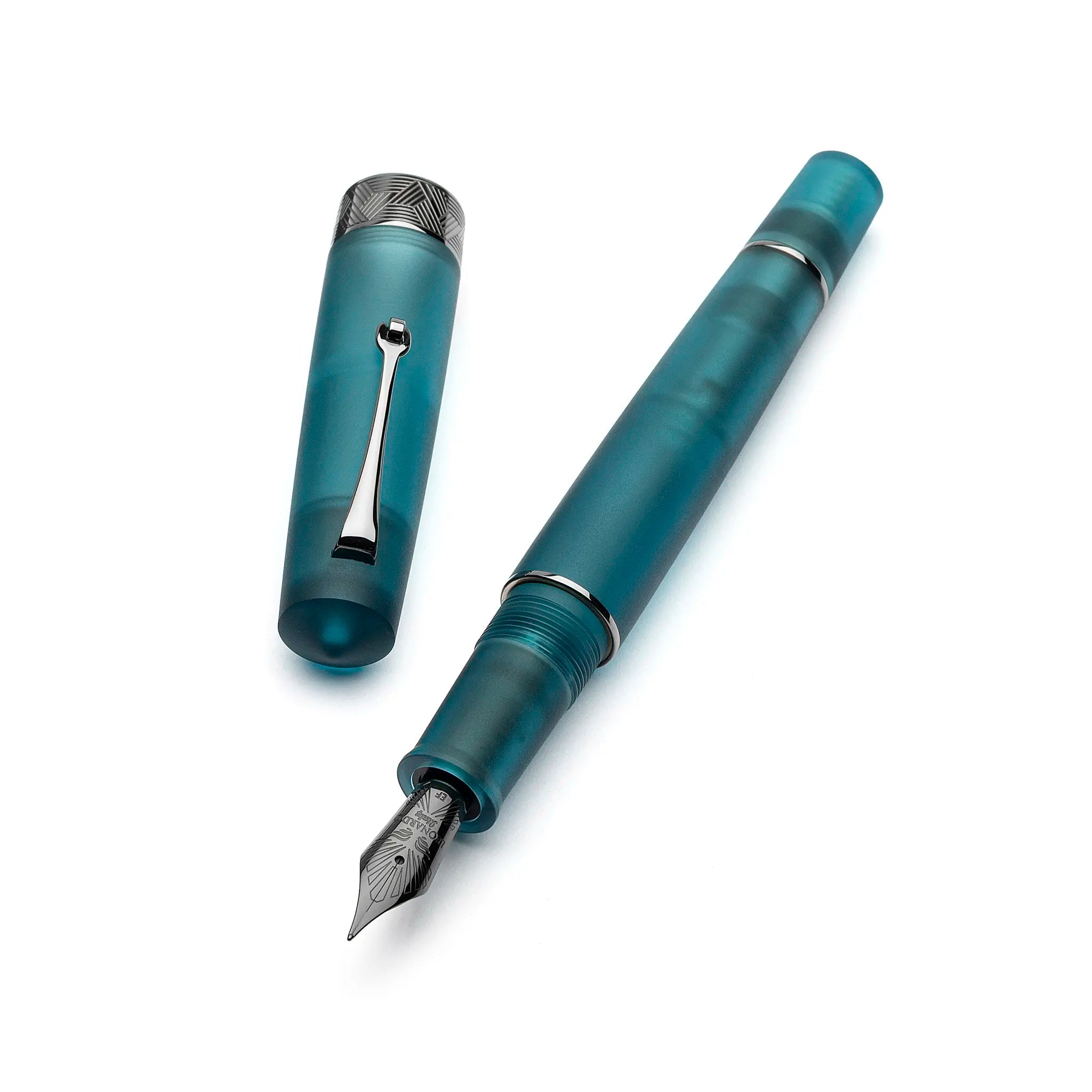Leonardo Momento Zero Grande Pura Frosted Petrol fountain pen - Fontoplumo