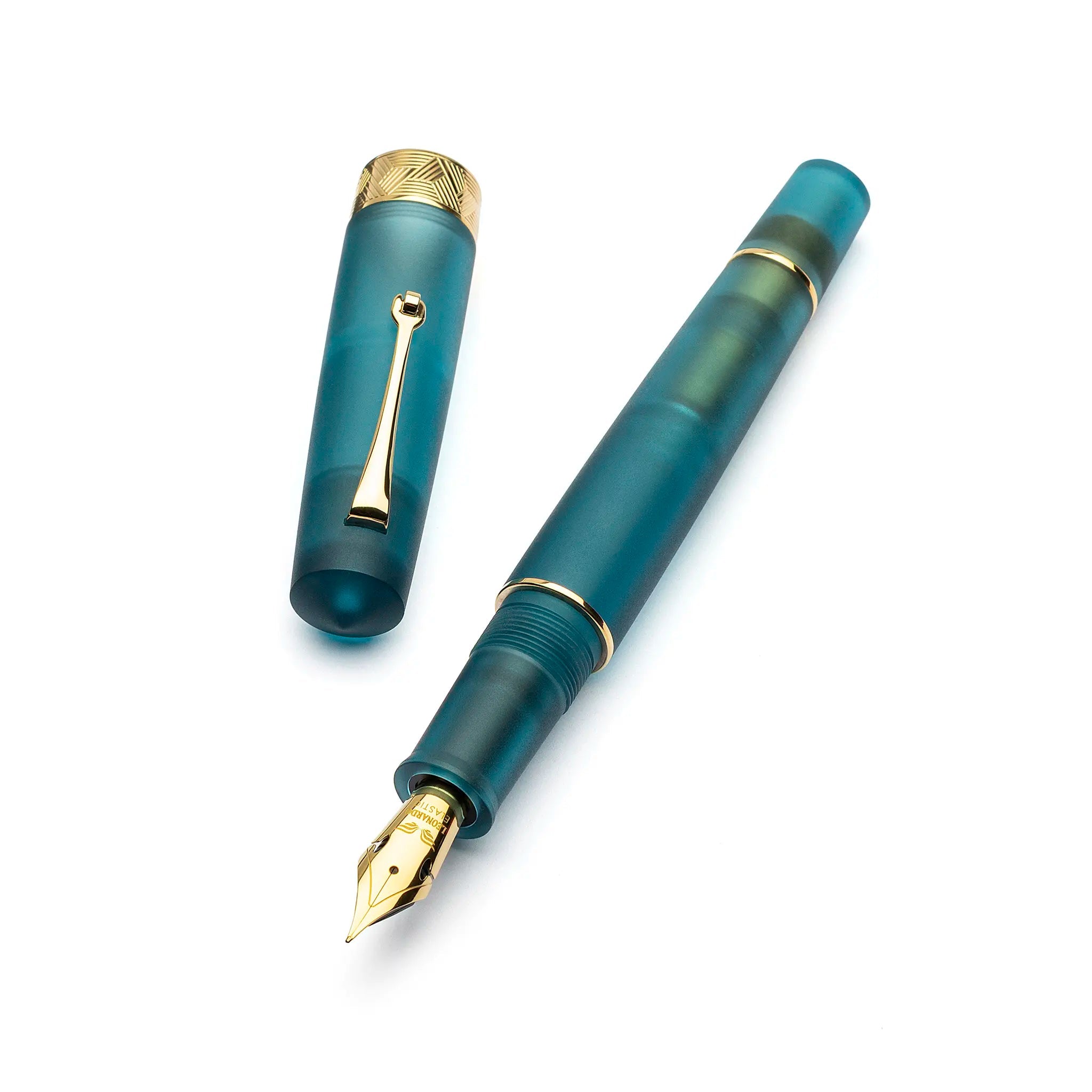 Leonardo Momento Zero Grande Pura Frosted Petrol fountain pen - Fontoplumo