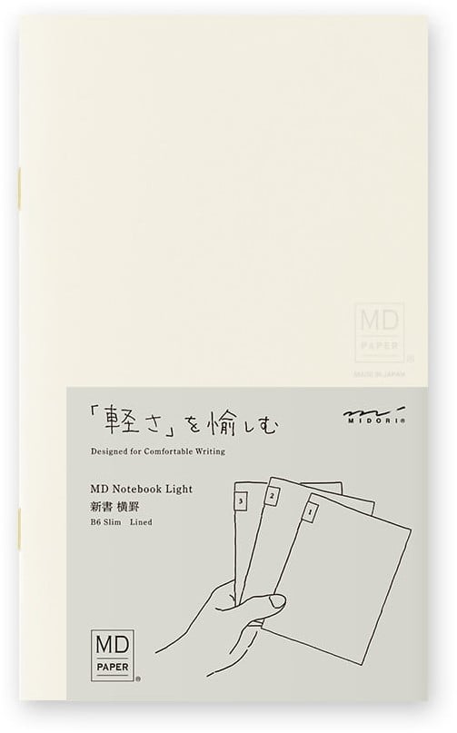 Midori B6 Light Notebook Slim 3 pack