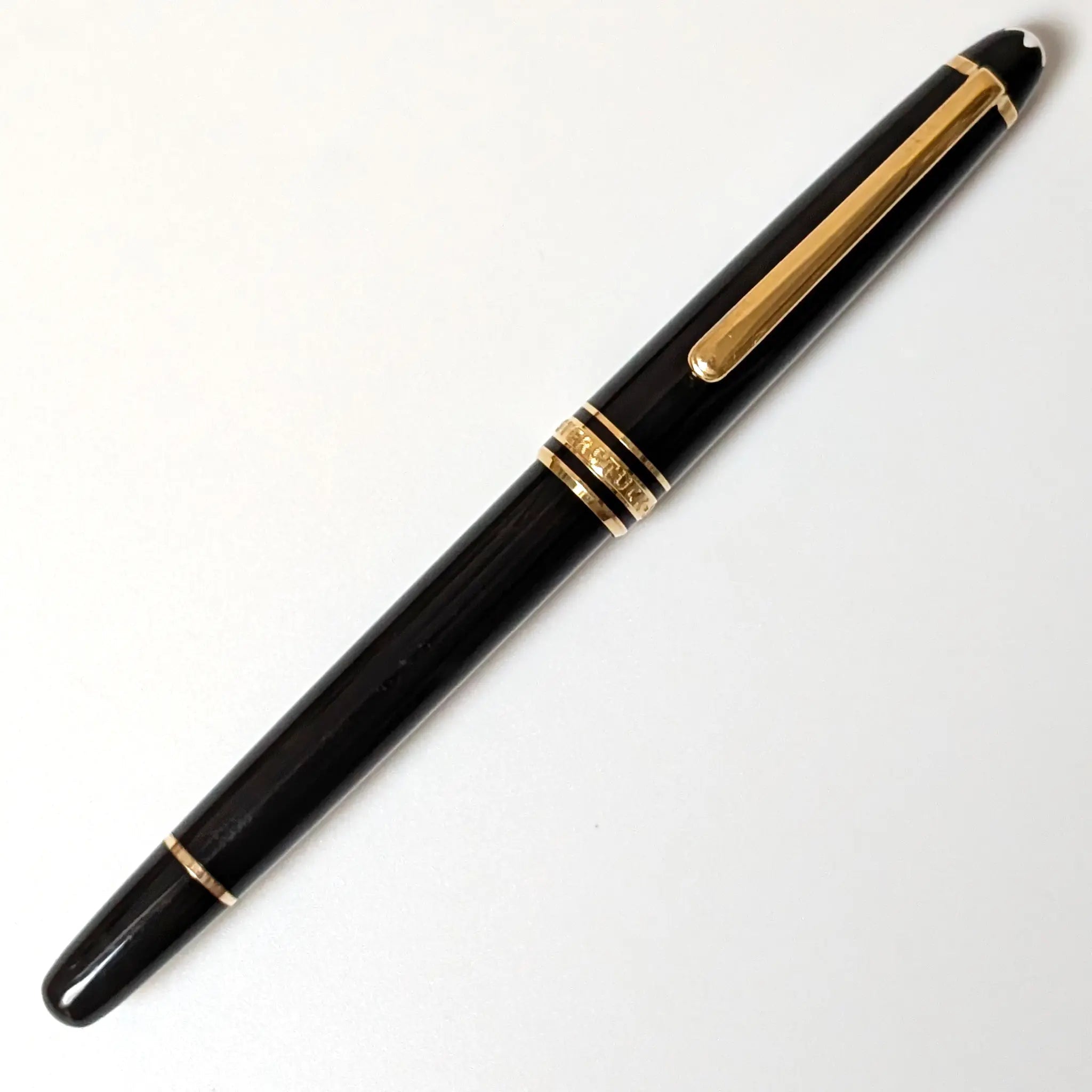 Montblanc 144 fineliner / roller black with gold trim - PL - Fontoplumo