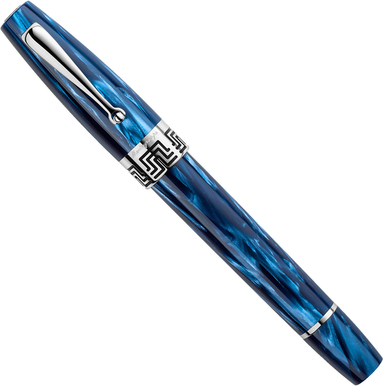 Montegrappa Extra 1930 fountain pen mediterranean blue celluloid - Fontoplumo