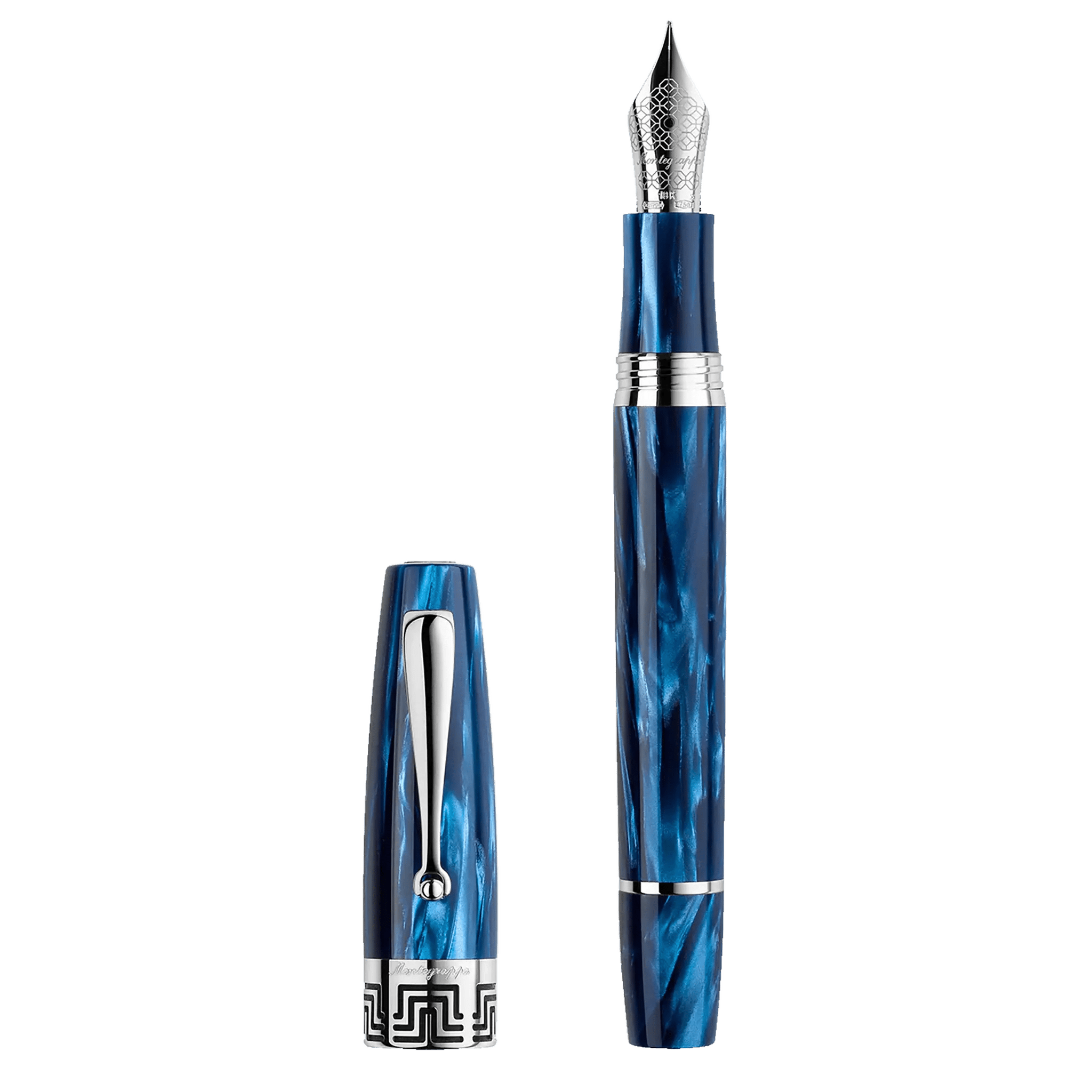 Montegrappa Extra 1930 fountain pen mediterranean blue celluloid - Fontoplumo