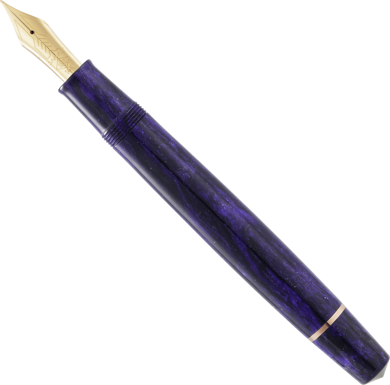 Omas Bologna Ametista Profondo and rose gold fountain pen - Fontoplumo