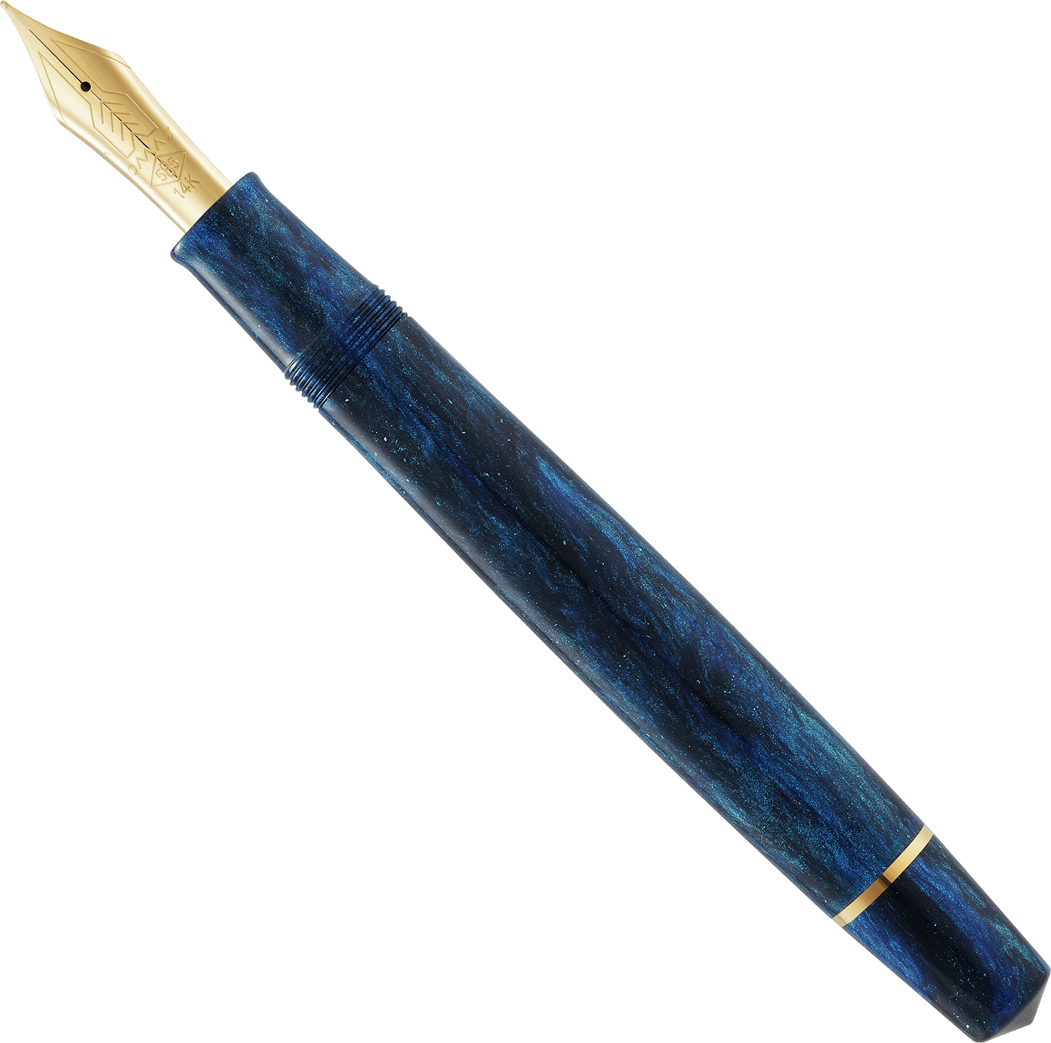 Omas Bologna Azzurro Diamante and gold fountain pen - Fontoplumo