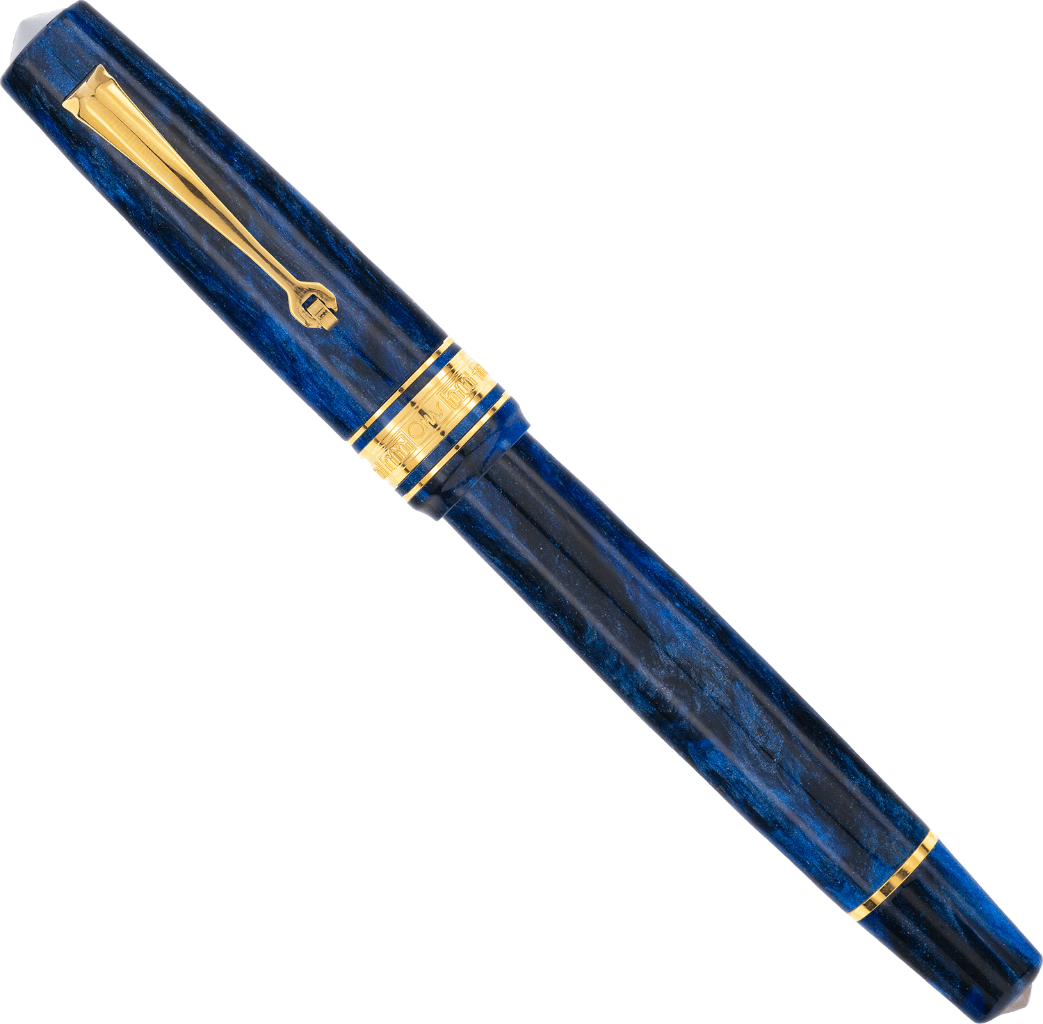 Omas Bologna Azzurro Diamante and gold fountain pen - Fontoplumo
