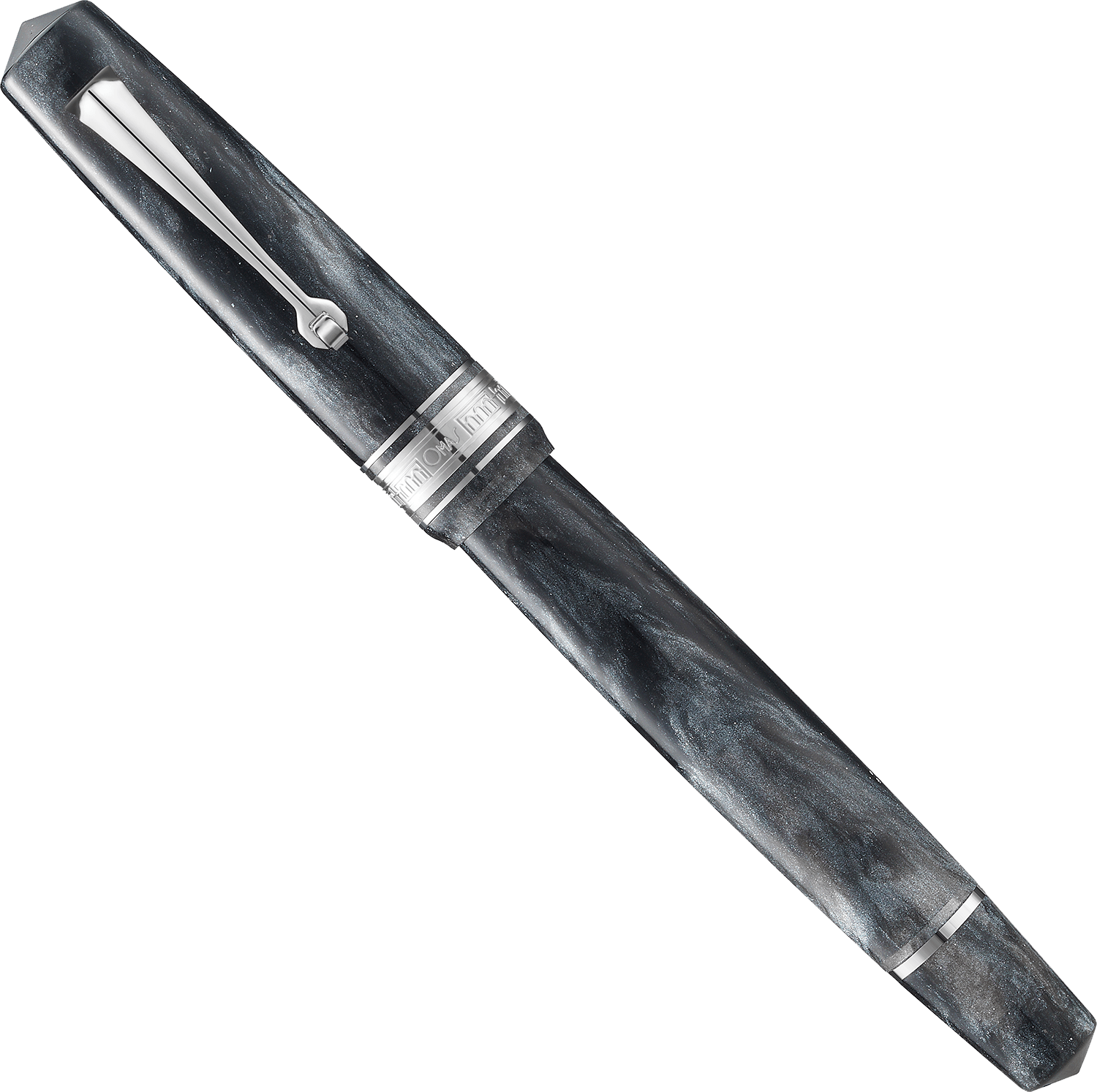 Omas Bologna Grigio Luminoso and silver fountain pen - Fontoplumo