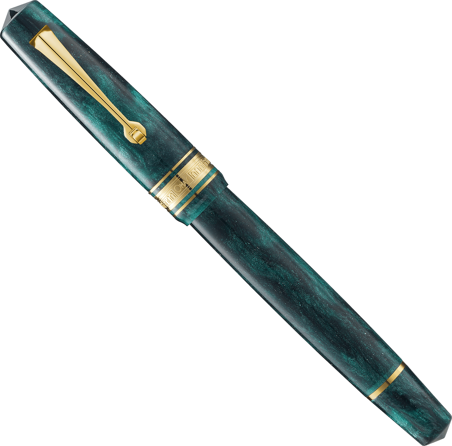 Omas Bologna Smeraldo Elegante and gold fountain pen - Fontoplumo
