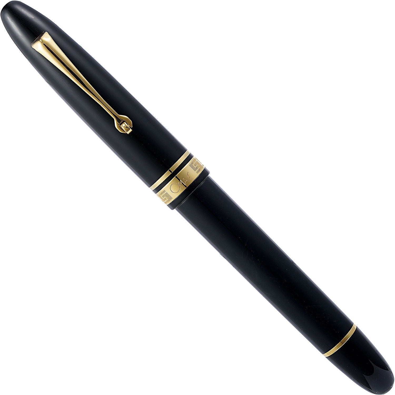 Omas Ogiva Black and gold fountain pen - Fontoplumo