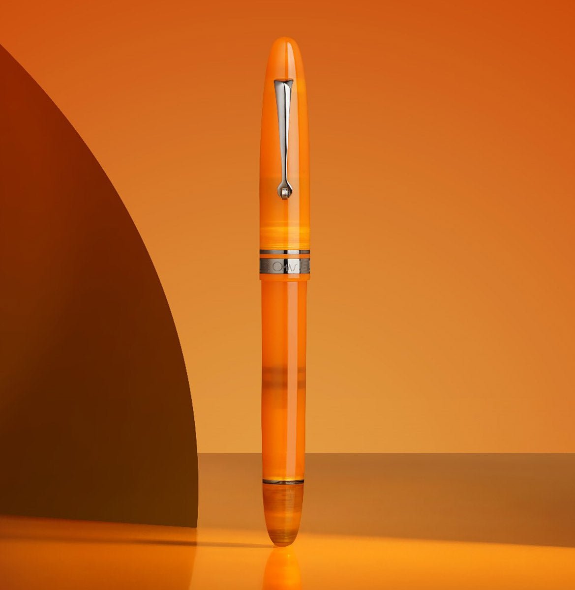 Omas Ogiva Orange and ruthenium fountain pen - Fontoplumo