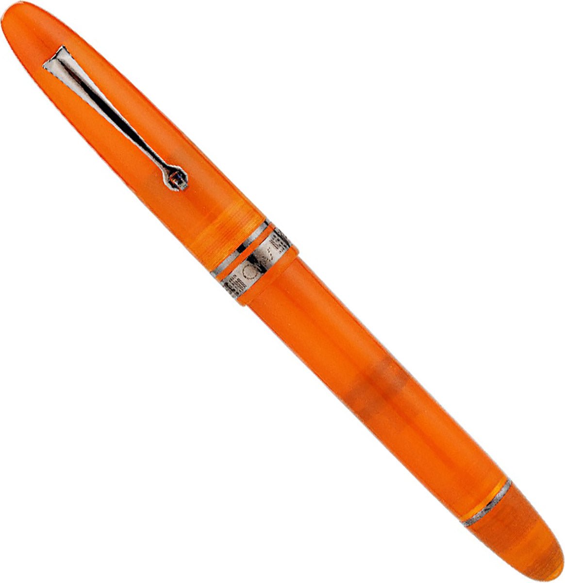 Omas Ogiva Orange and ruthenium fountain pen - Fontoplumo
