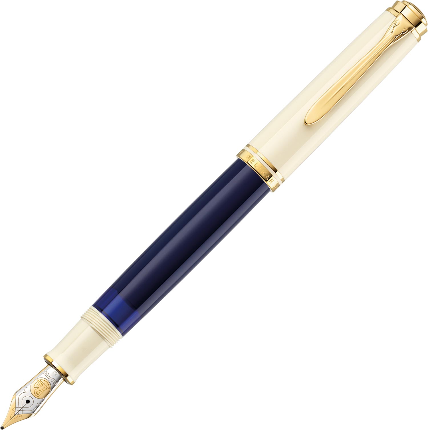 Pelikan M800 Cream Blue 万年筆 M Pelikan M800 Cream blue – Fontoplumo