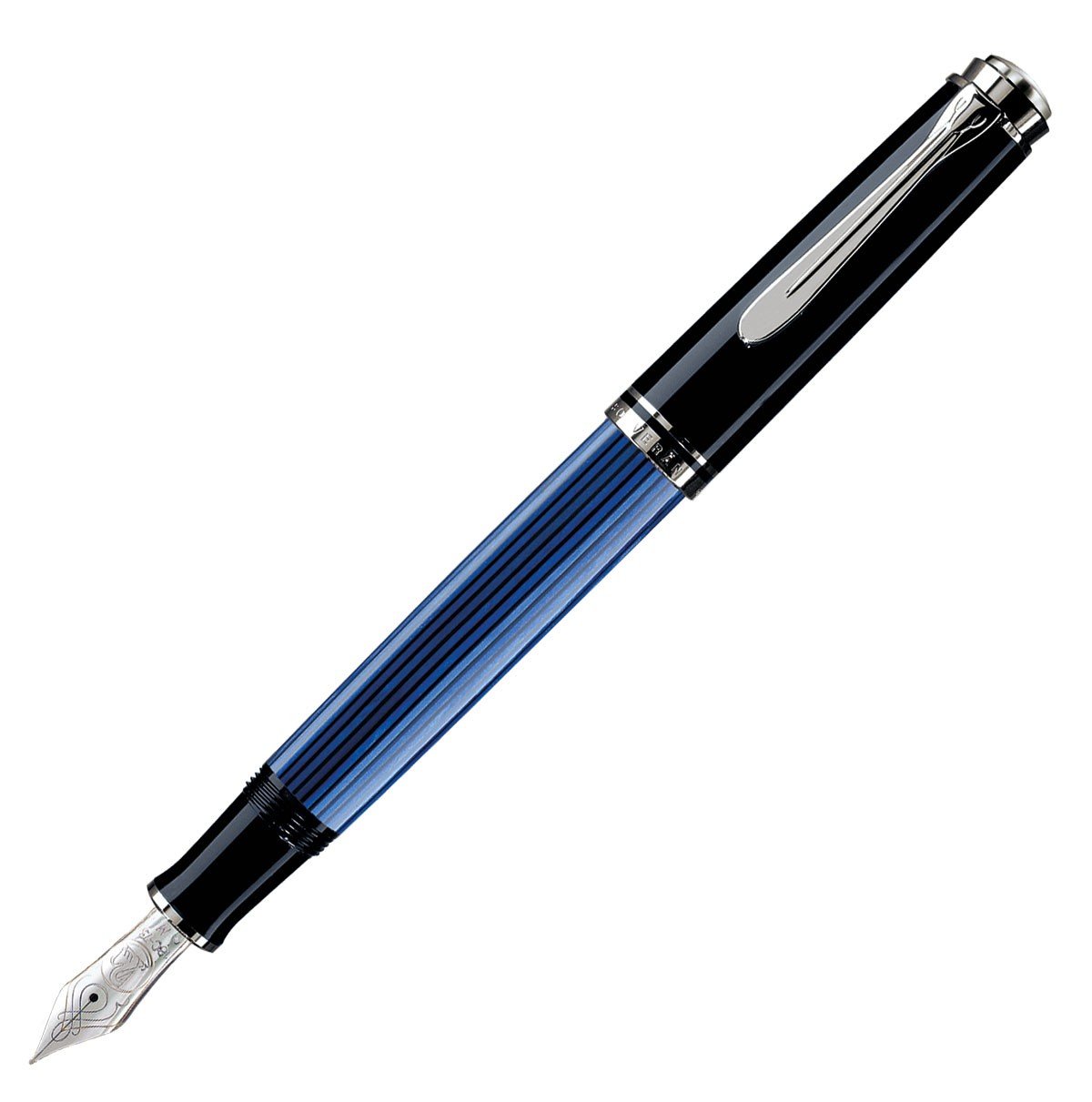 Pelikan M805 black/blue fountain pen, 18k nib – Fontoplumo