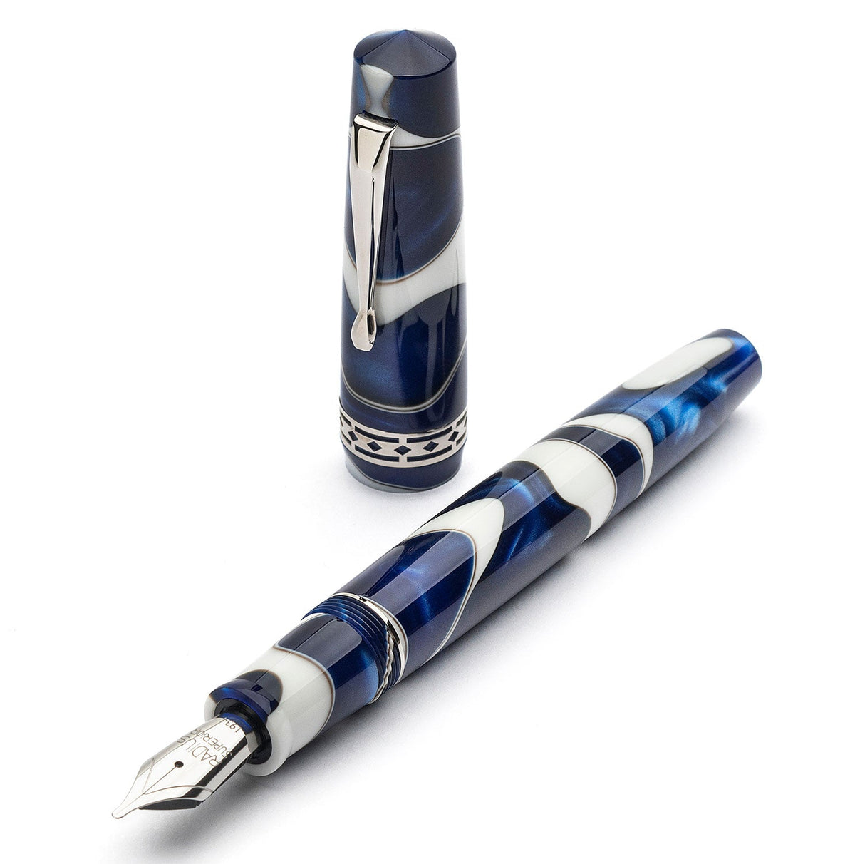 Radius Settimo Cielo Blu silver fountain pen - Fontoplumo