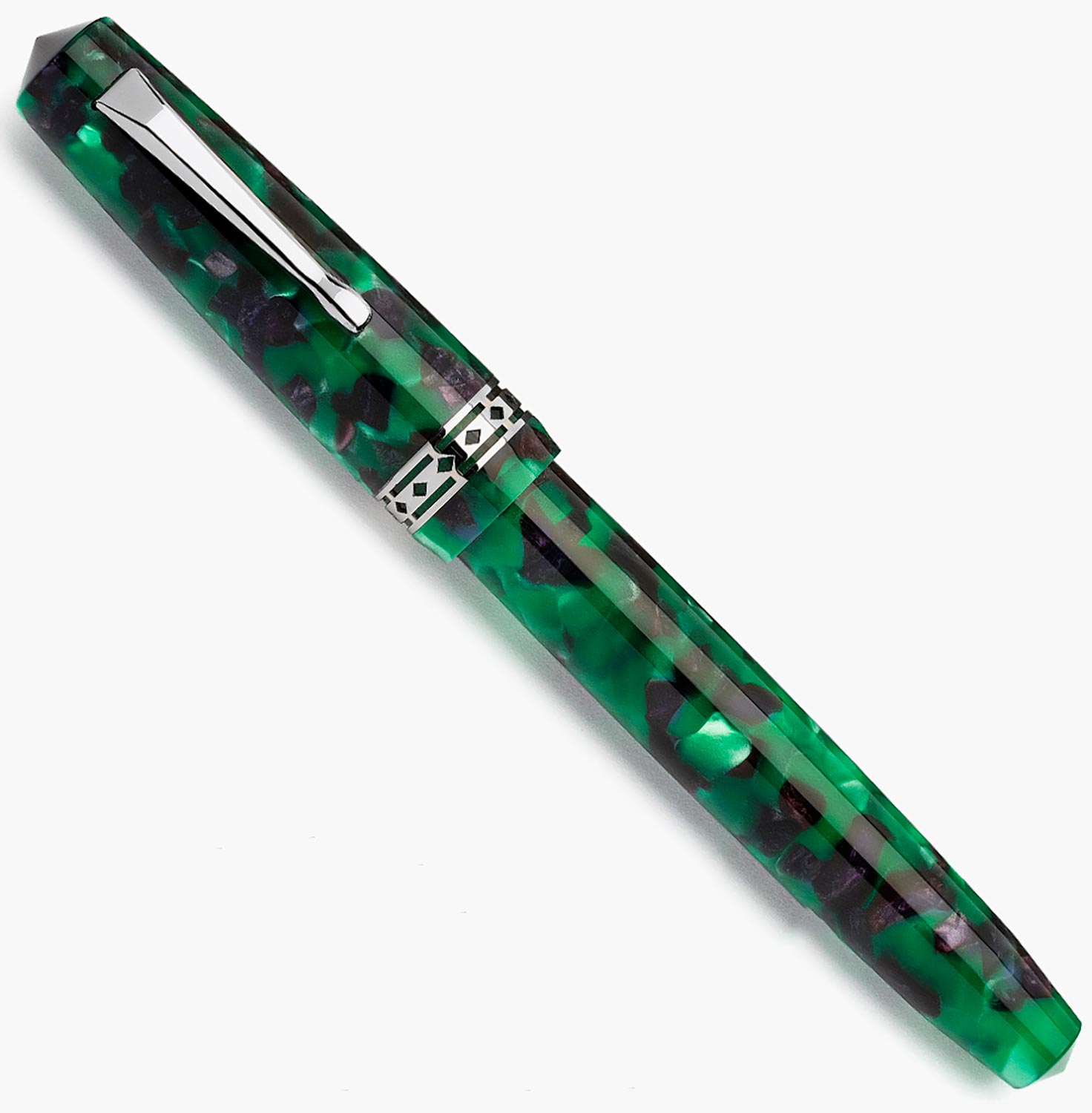 Radius Settimo Minerale silver fountain pen - Fontoplumo