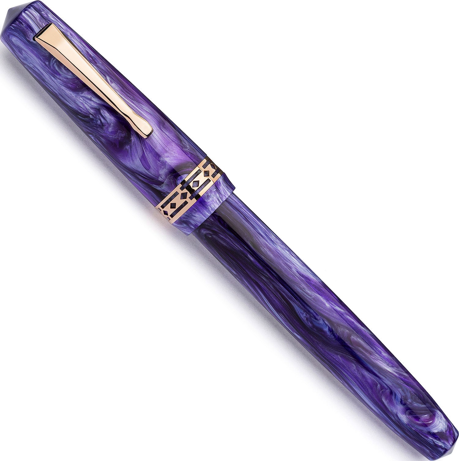Radius Settimo Purple Swirl fountain pen - Fontoplumo