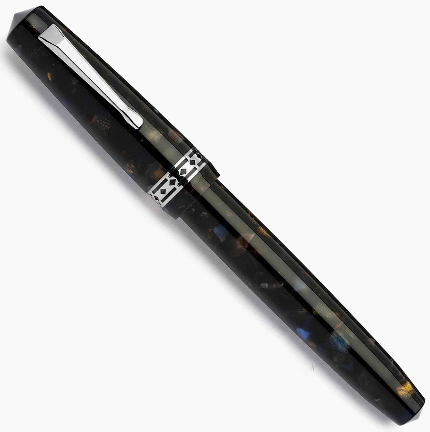 Radius Settimo Roccia Marina silver fountain pen - Fontoplumo