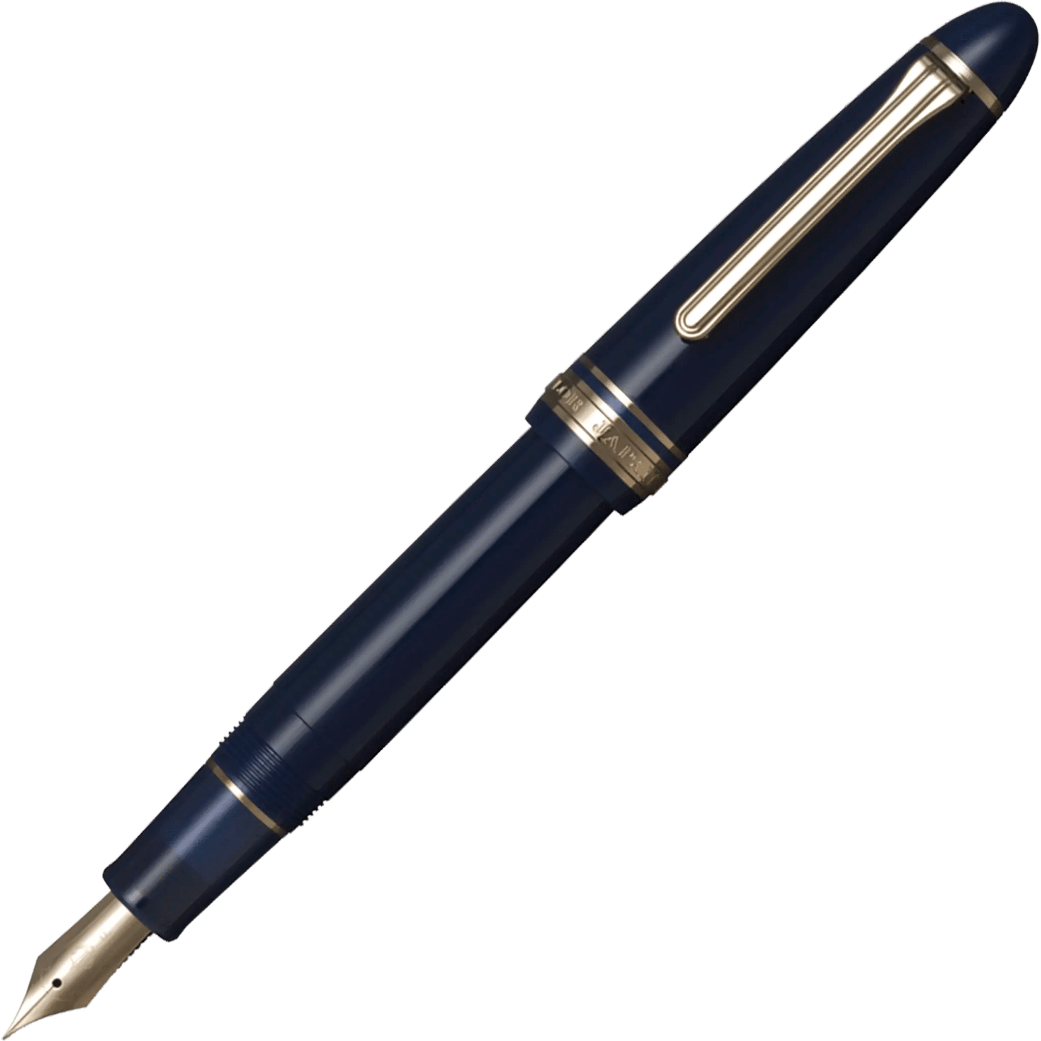 Sailor 1911 Casual L Basis muted blue gold trim fountain pen - Fontoplumo