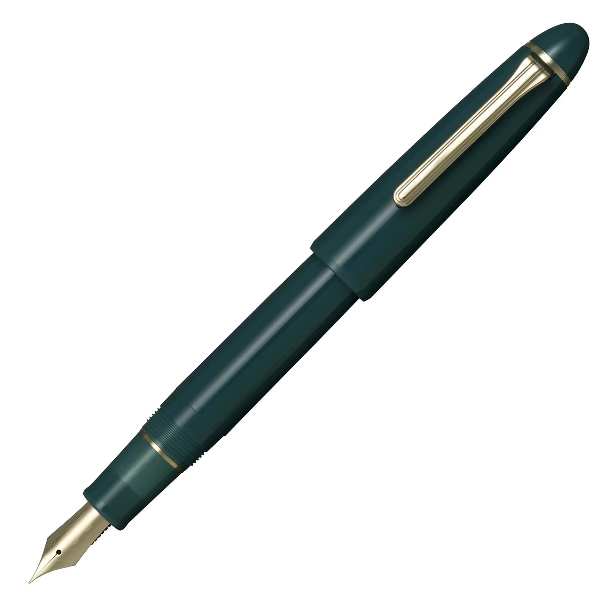 Sailor 1911 Casual L muted green gold trim fountain pen - Fontoplumo