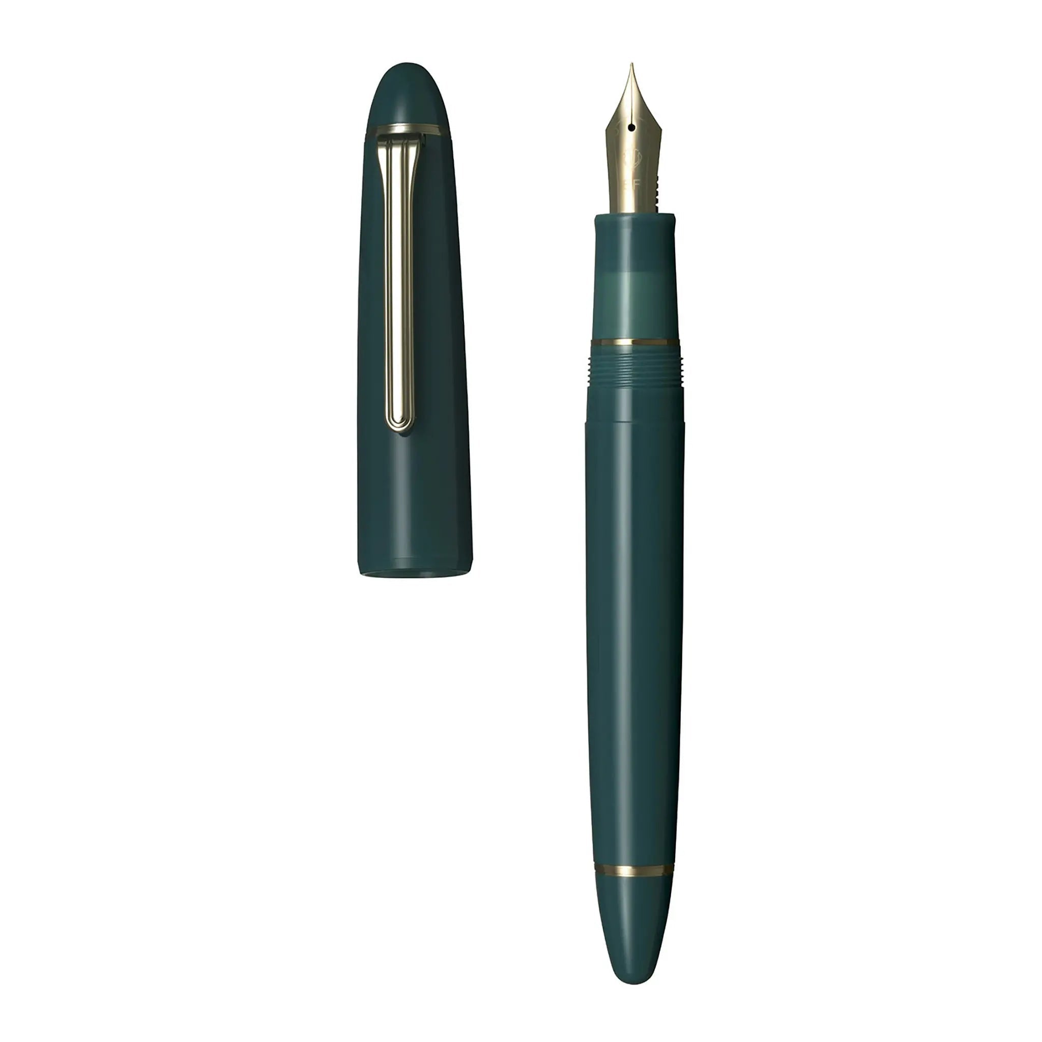 Sailor 1911 Casual L muted green gold trim fountain pen - Fontoplumo