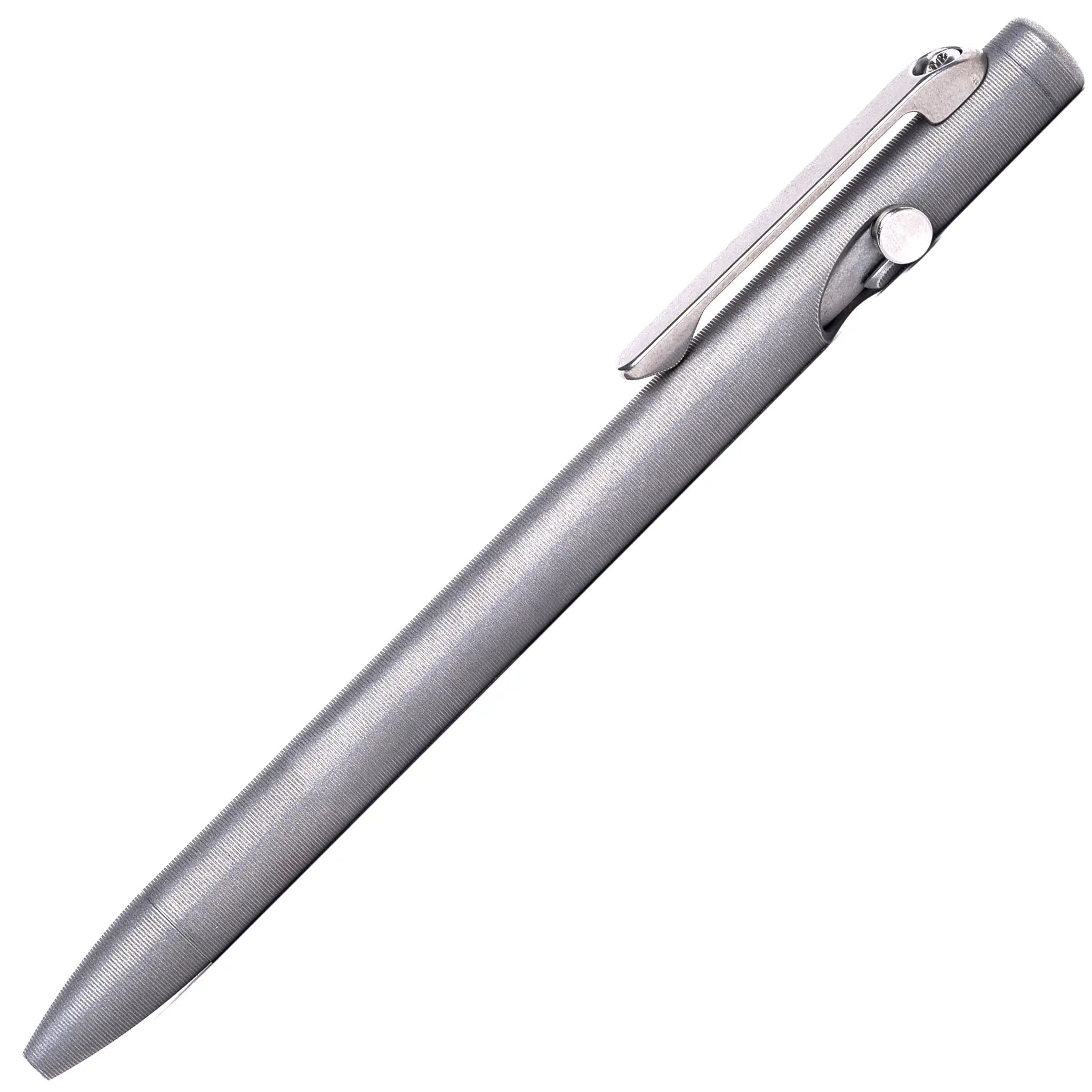 Tactile Turn Slim Bolt Action Titanium Stonewashed pen - Fontoplumo