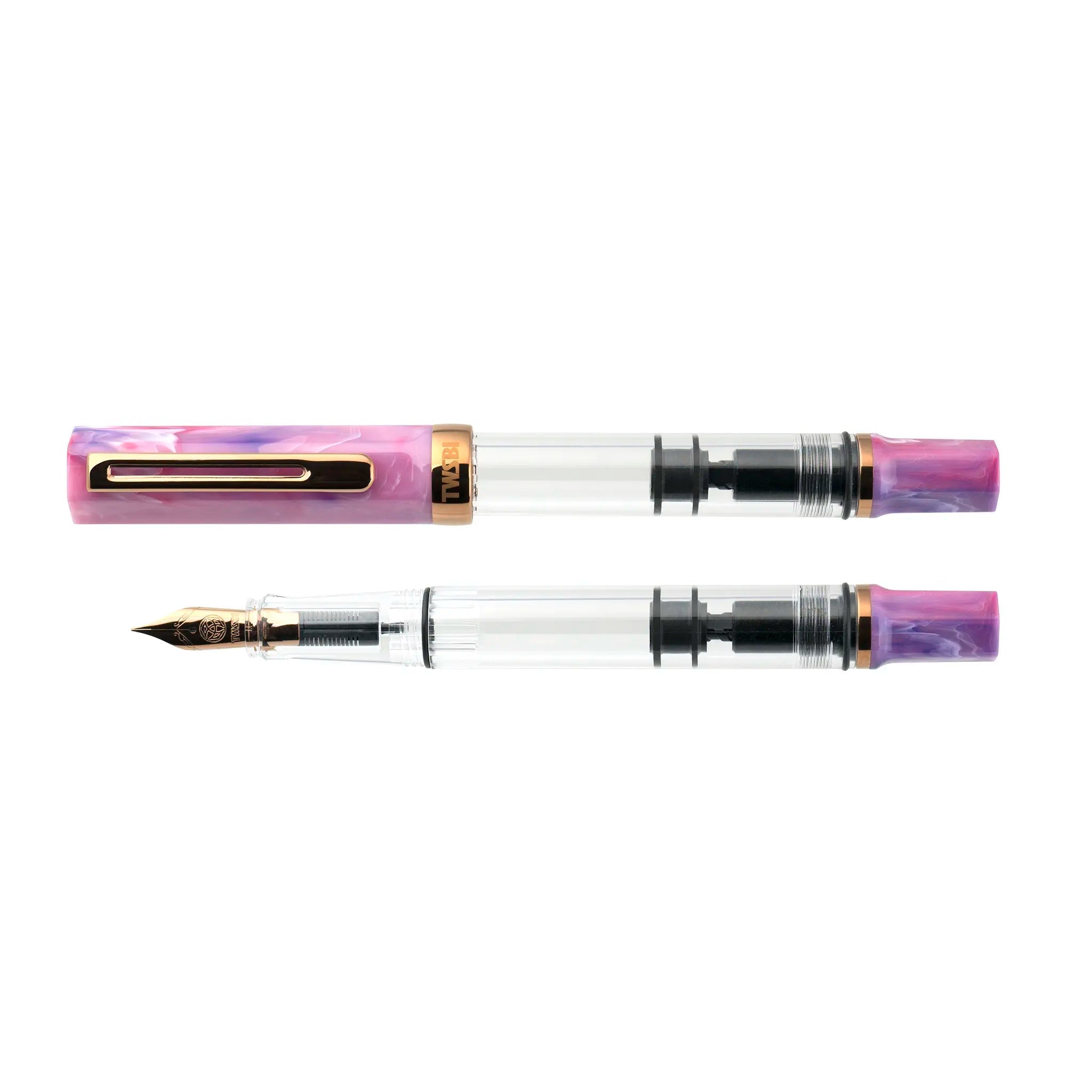 TWSBI Eco Fluorite Purple with Bronze fountain pen - Fontoplumo