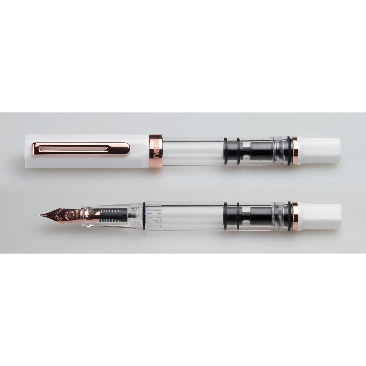 TWSBI Eco white and Rosegold fountain pen - Fontoplumo