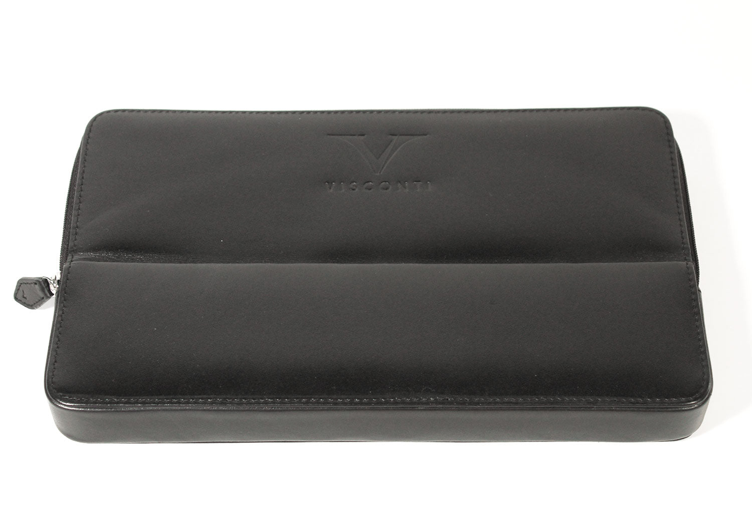 Visconti pen case for 12 pens, black leather - Fontoplumo