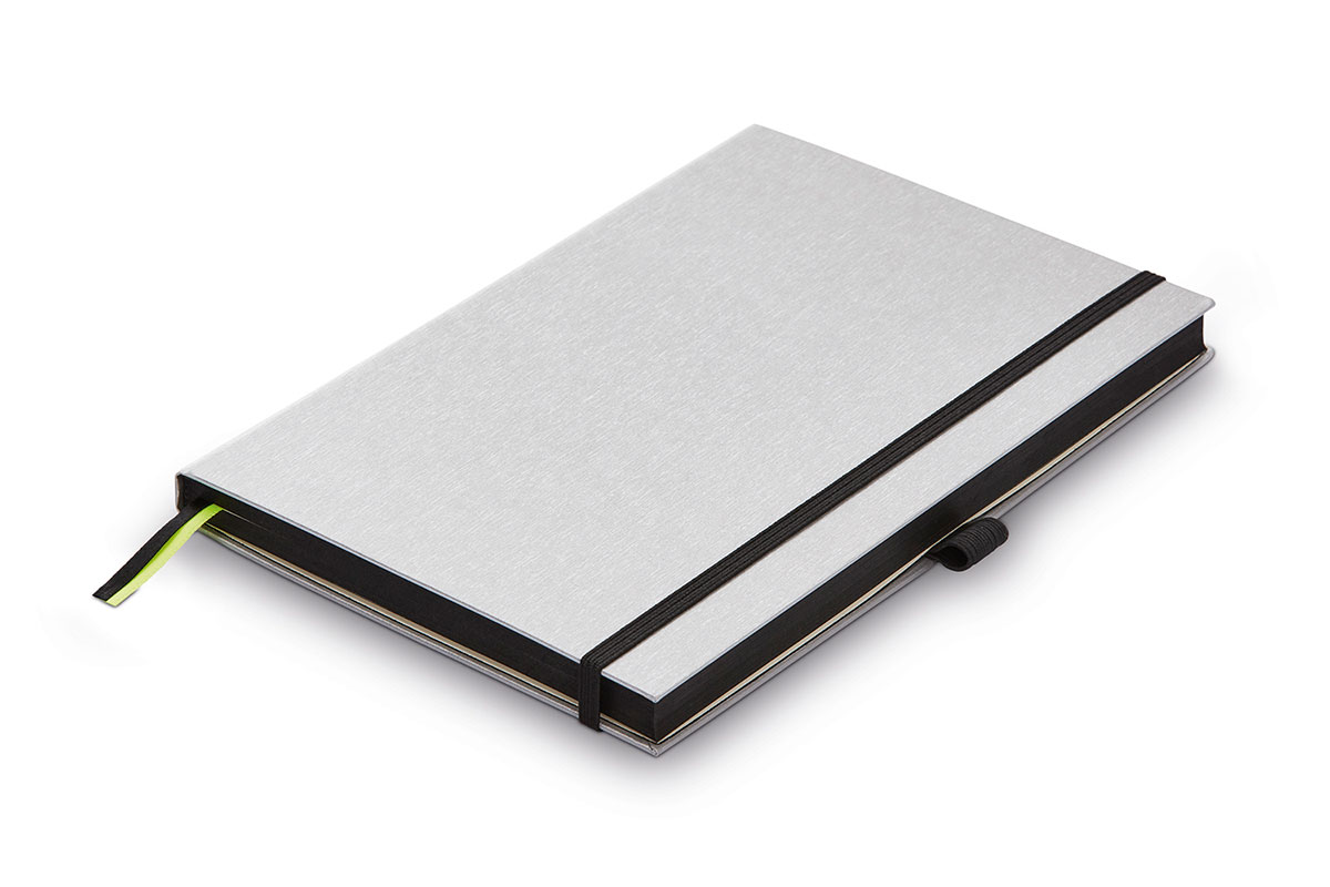 LAMY Notebook A5 hardcover with brushed metal look cover
