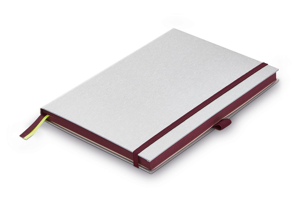 LAMY Notebook A5 hardcover with brushed metal look cover