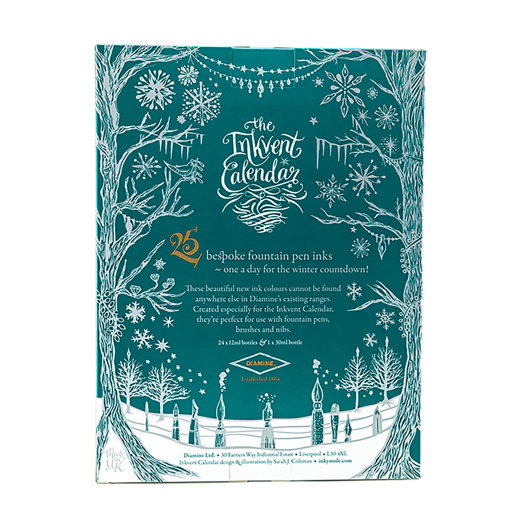 Diamine Inkvent calendar 2025 Teal Edition