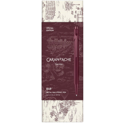 Caran d'Ache 849 Toile de Jouy bordeaux speciale editie