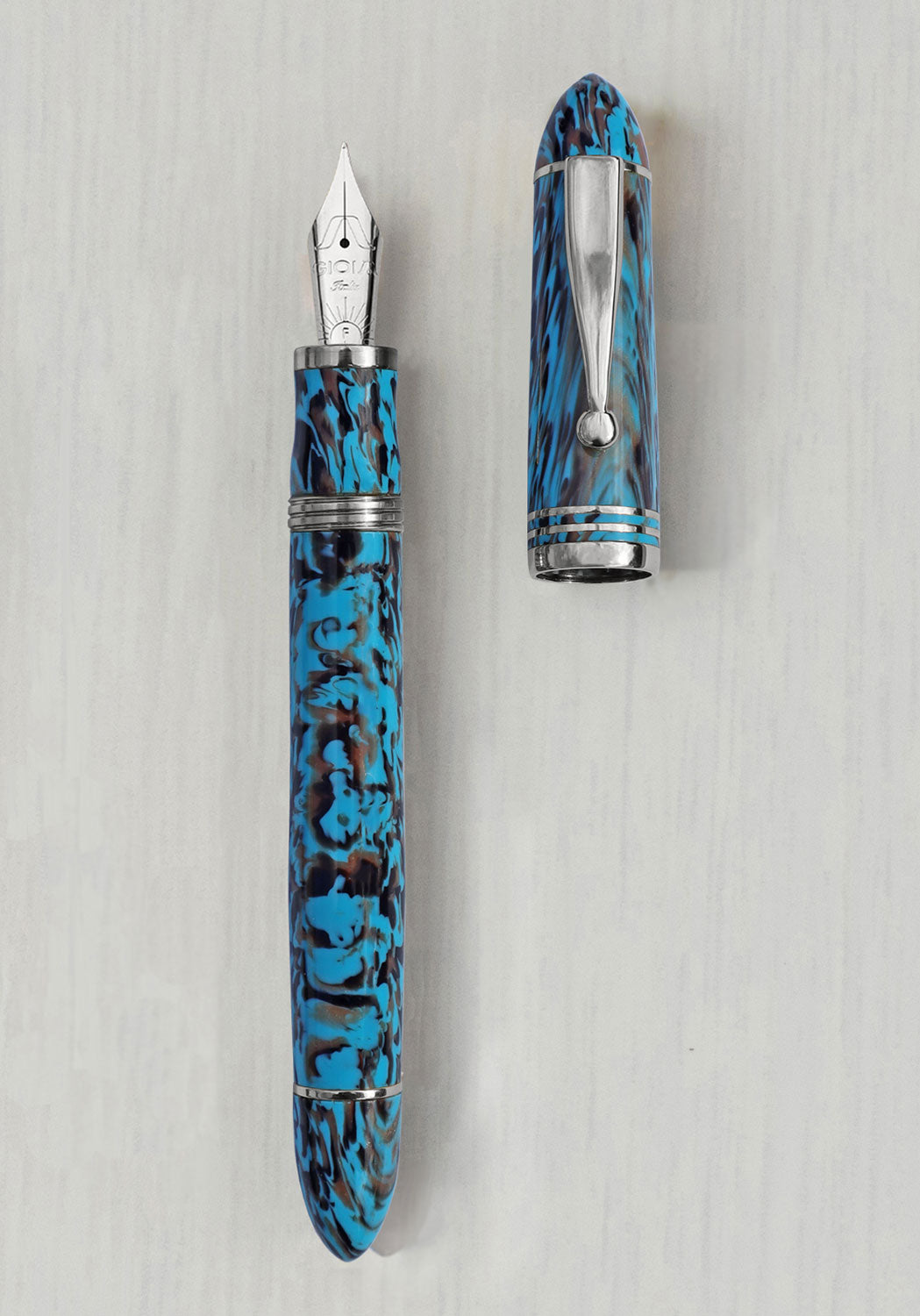 Gioia Capodimonte Kawari rhodium fountain pen