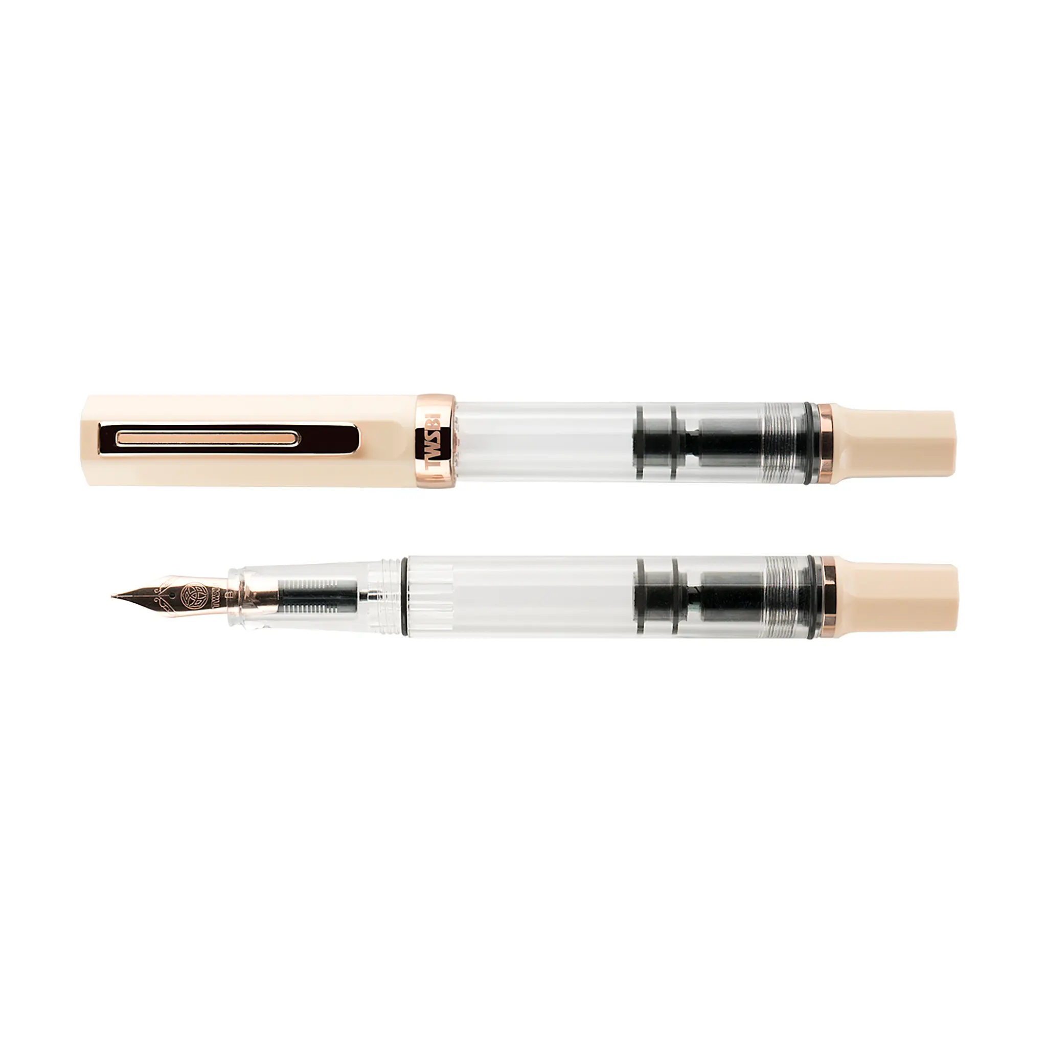 TWSBI Eco Creme and Rosegold 