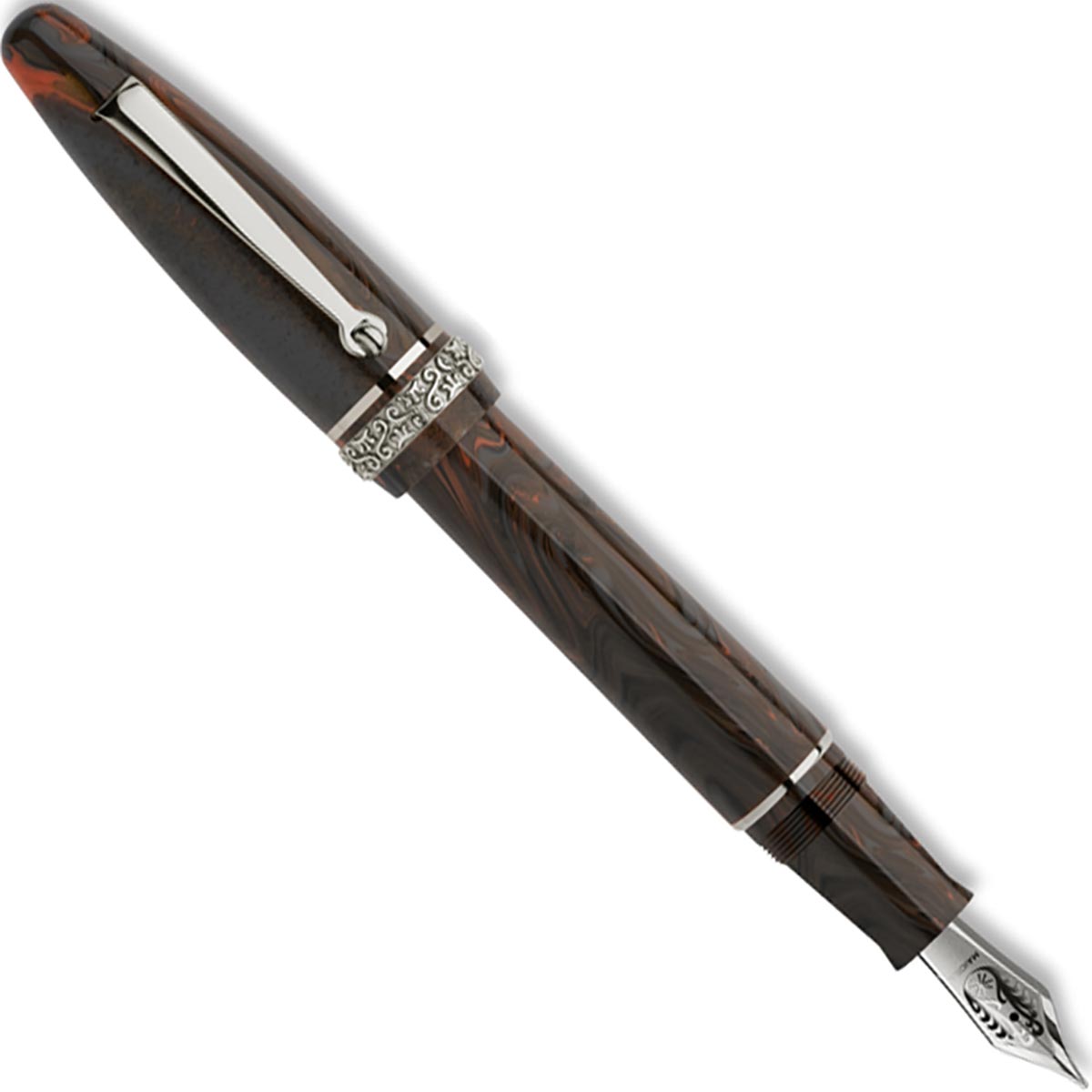 Maiora Ogiva Golden Age 2.0 earth palladium fountain pen