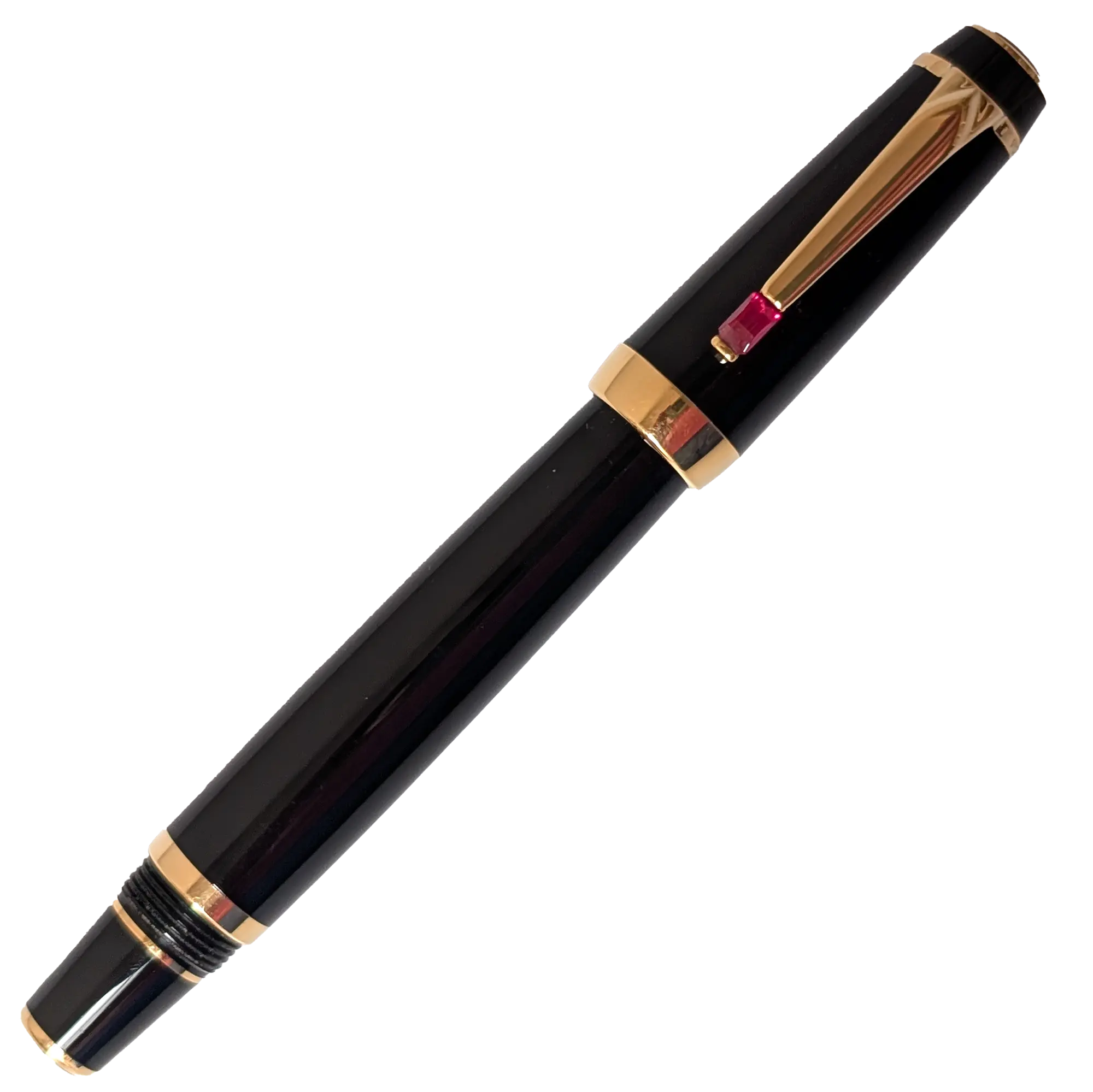 Montblanc Boheme rollerball with gold trim with leather pencase