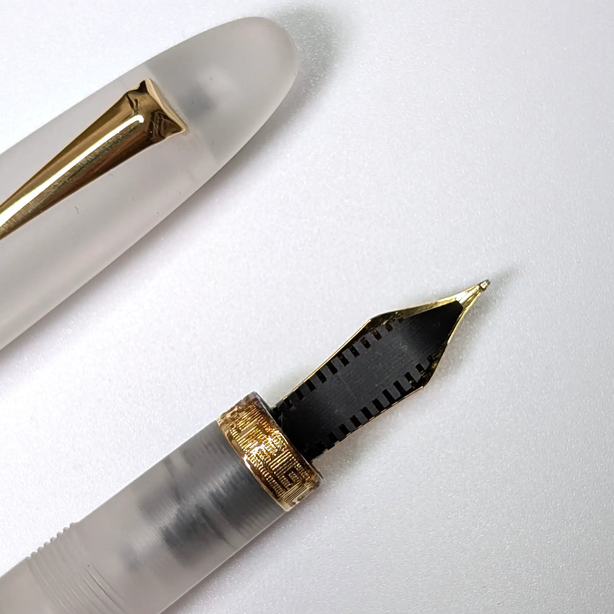 Omas Ogiva Frosted Demonstrator and gold fountain pen - PL
