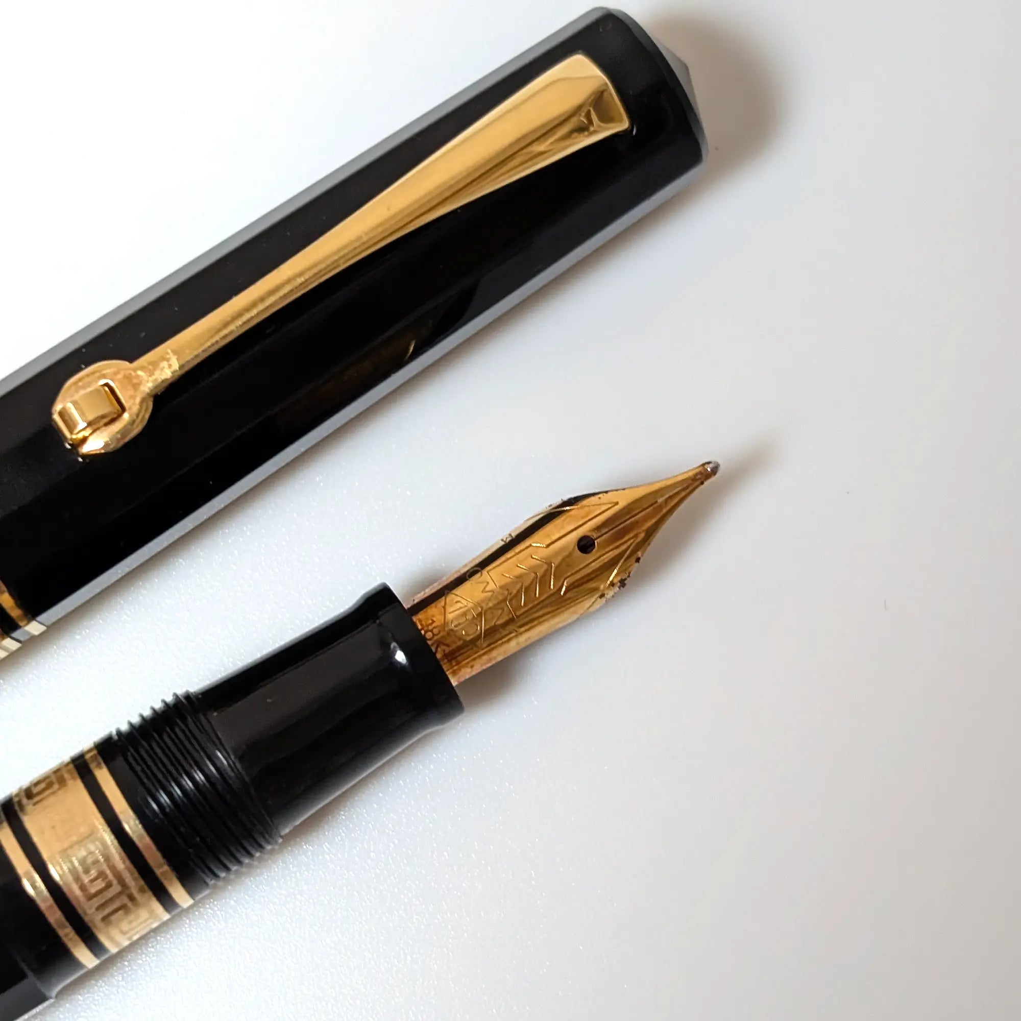 Omas Paragon dama black and gold fountain pen