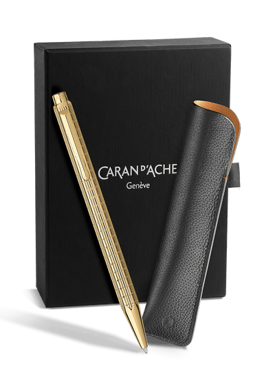 Caran d'Ache Ecridor Lights gold ballpoint and pencase - Fontoplumo