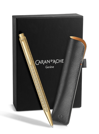 Caran d'Ache Ecridor Lights gold ballpoint and pencase - Fontoplumo