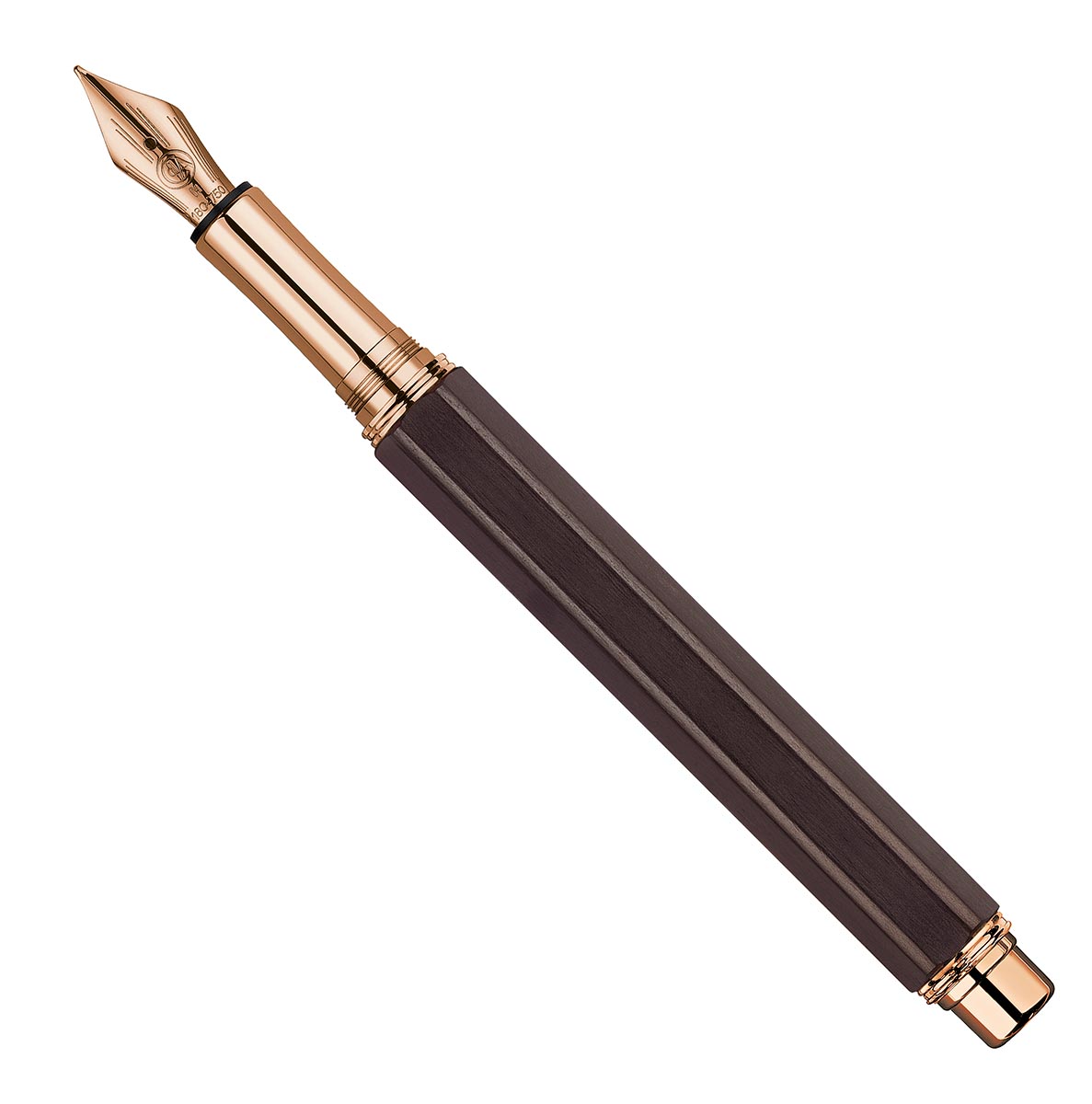 Caran d'Ache Varius Ebony wood and rose gold fountain pen - Fontoplumo